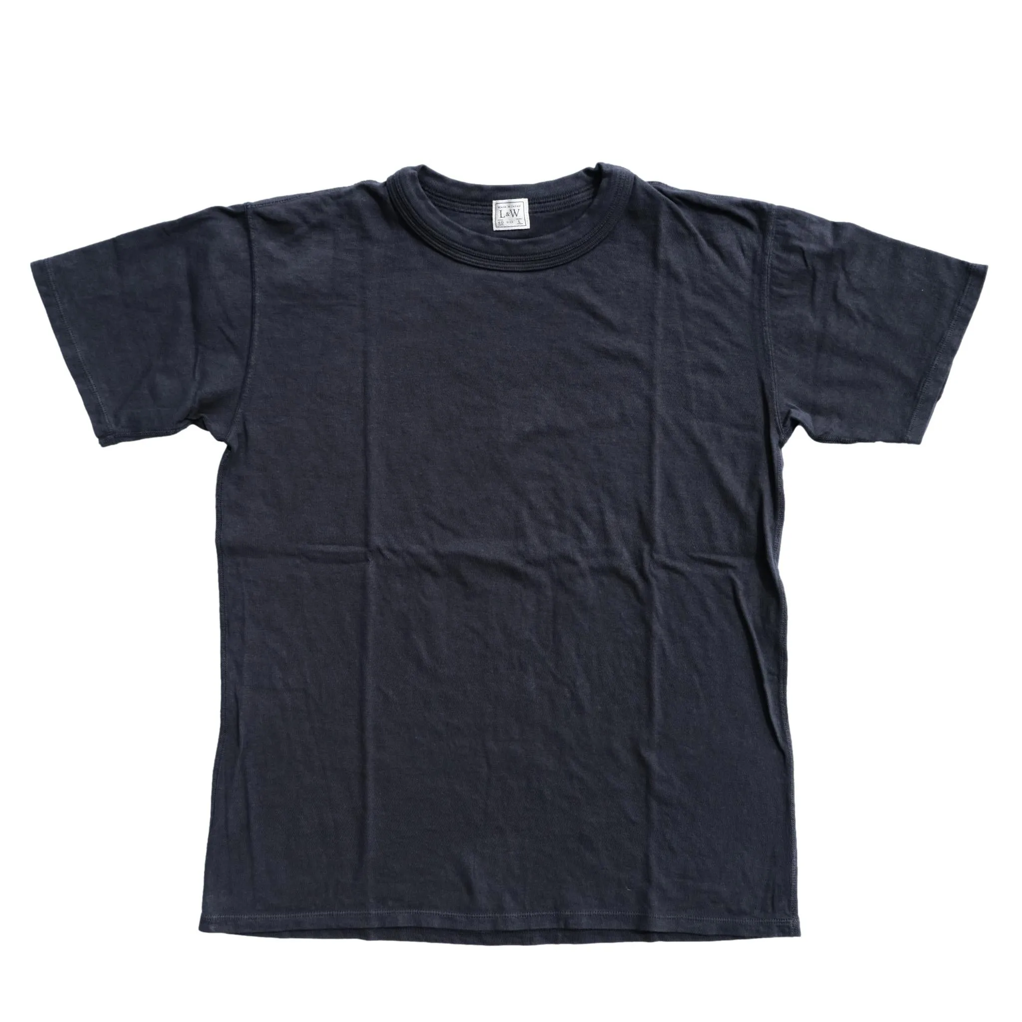 Loop & Weft Loopwheel Double Binder S/S Crewneck Tee (Black) sold by Okayama Denim product image thumbnail 3