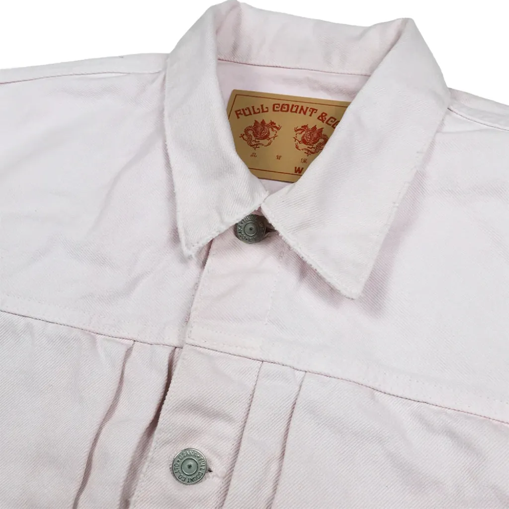 Fullcount 14oz. "Vintage Effect" Blush Pink Type 2 Denim Jacket sold by Okayama Denim product image thumbnail 5