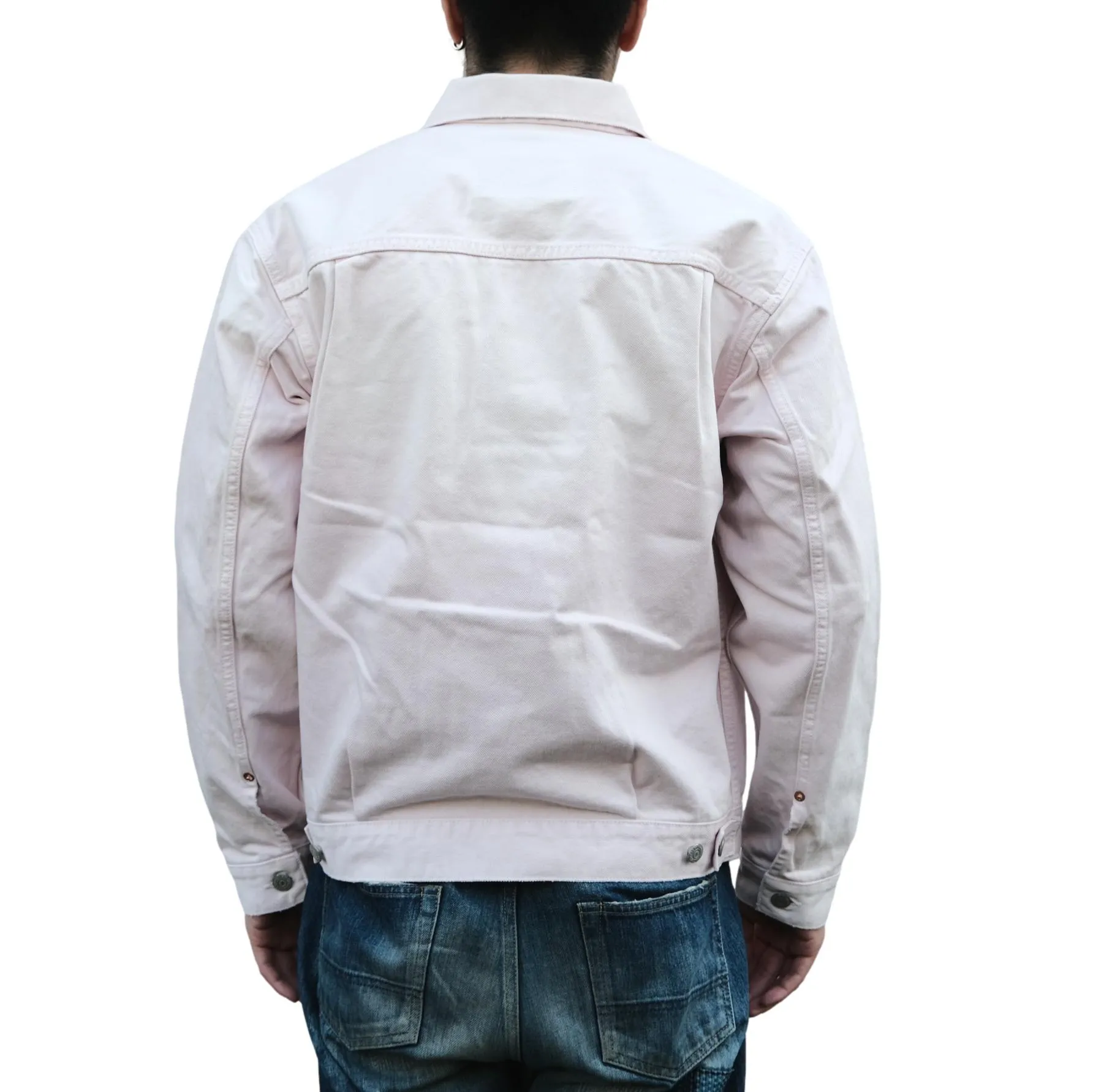 Fullcount 14oz. "Vintage Effect" Blush Pink Type 2 Denim Jacket sold by Okayama Denim product image thumbnail 2