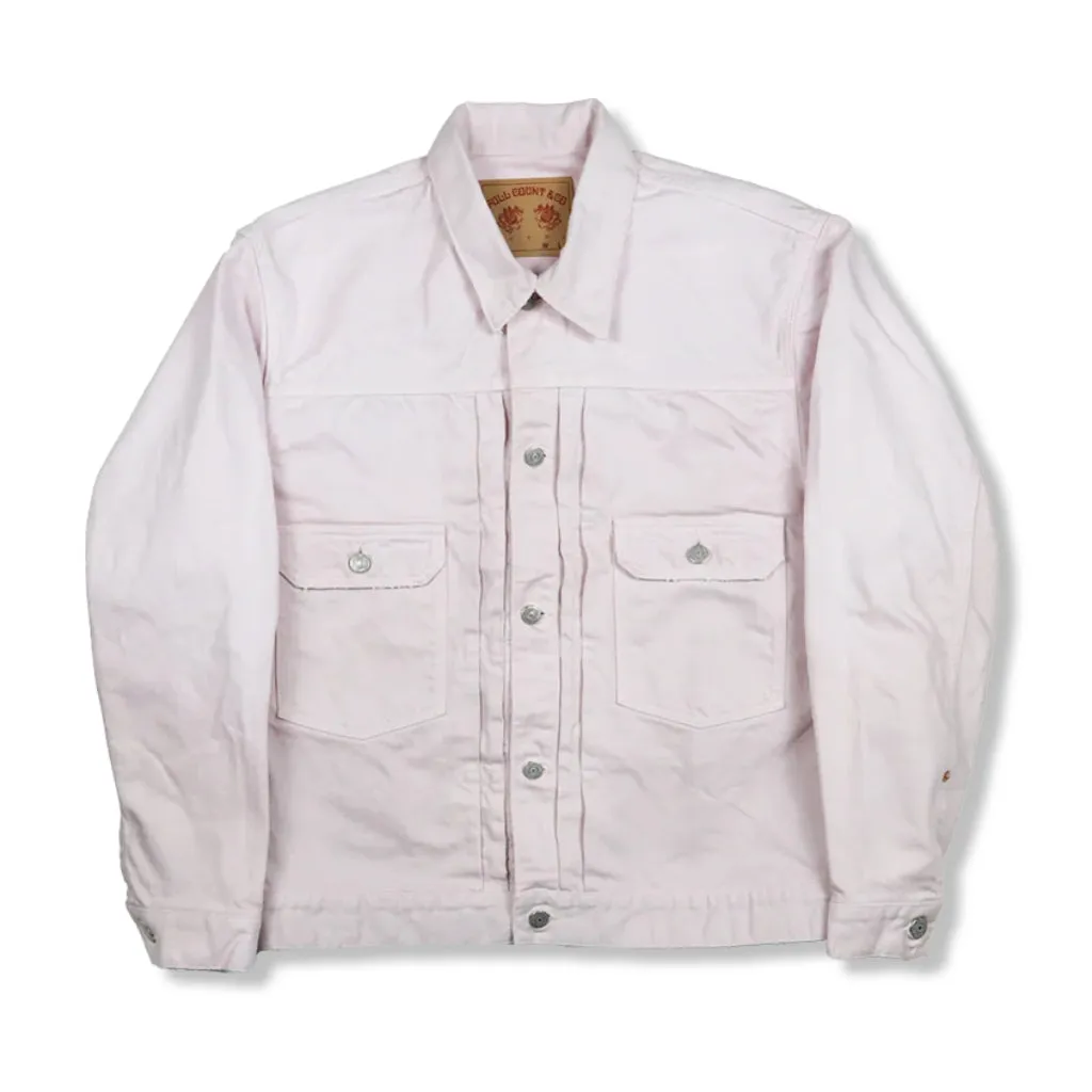 Fullcount 14oz. "Vintage Effect" Blush Pink Type 2 Denim Jacket sold by Okayama Denim product image thumbnail 3