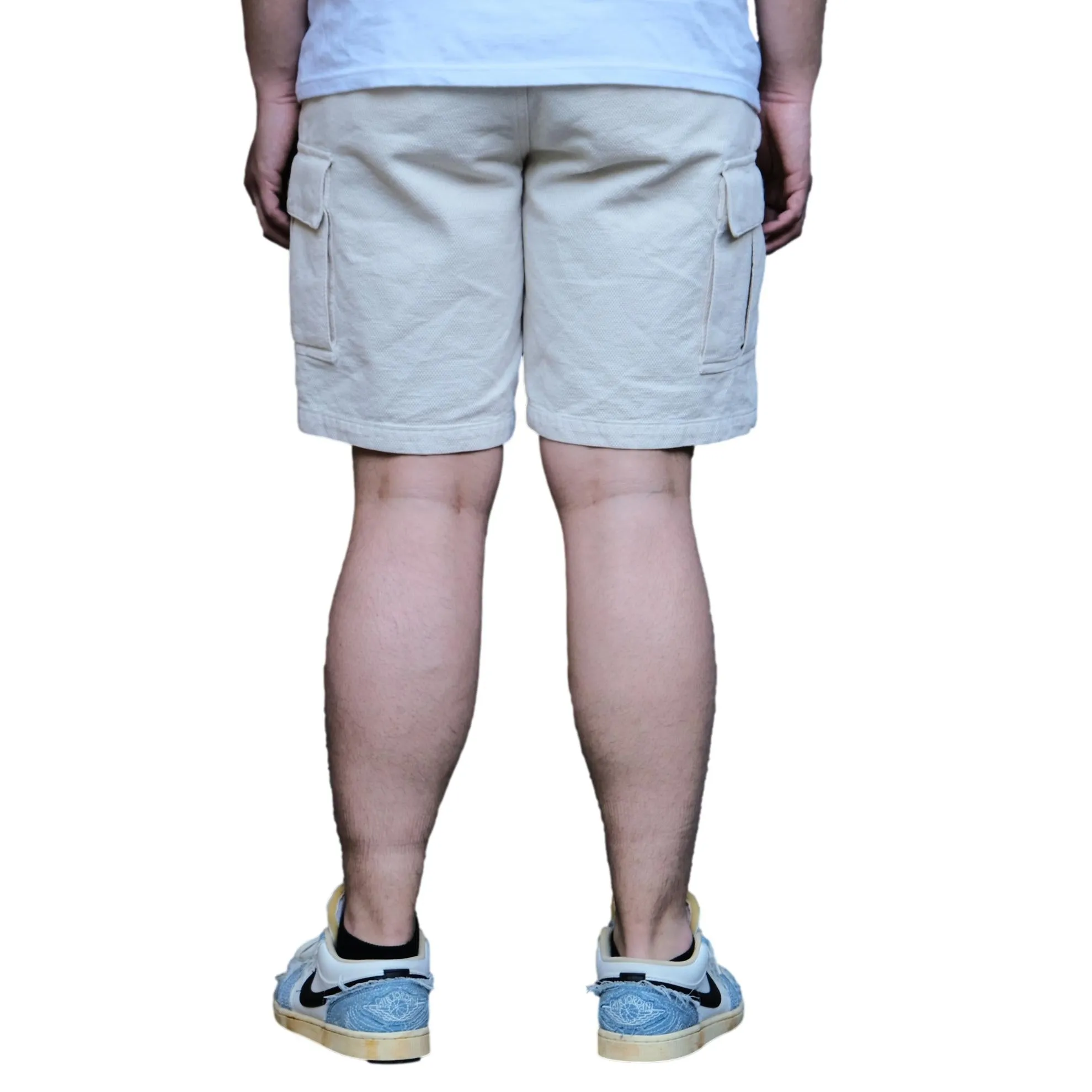Soundman "Eldred" Ecru Sashiko Cargo Shorts sold by Okayama Denim product image thumbnail 2