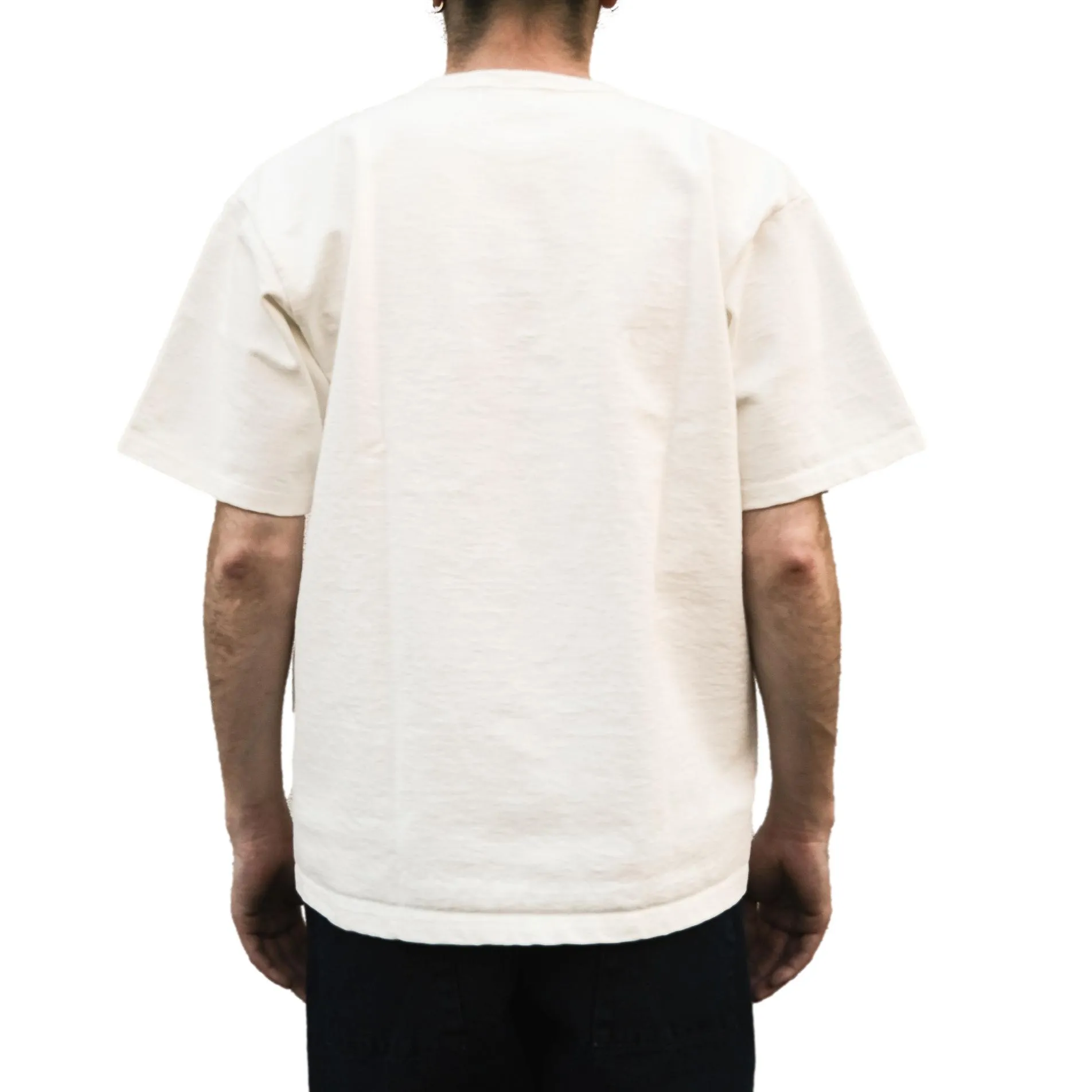 The Flat Head Heavyweight 20oz. Loopwheel Tee (White) sold by Okayama Denim product image thumbnail 2