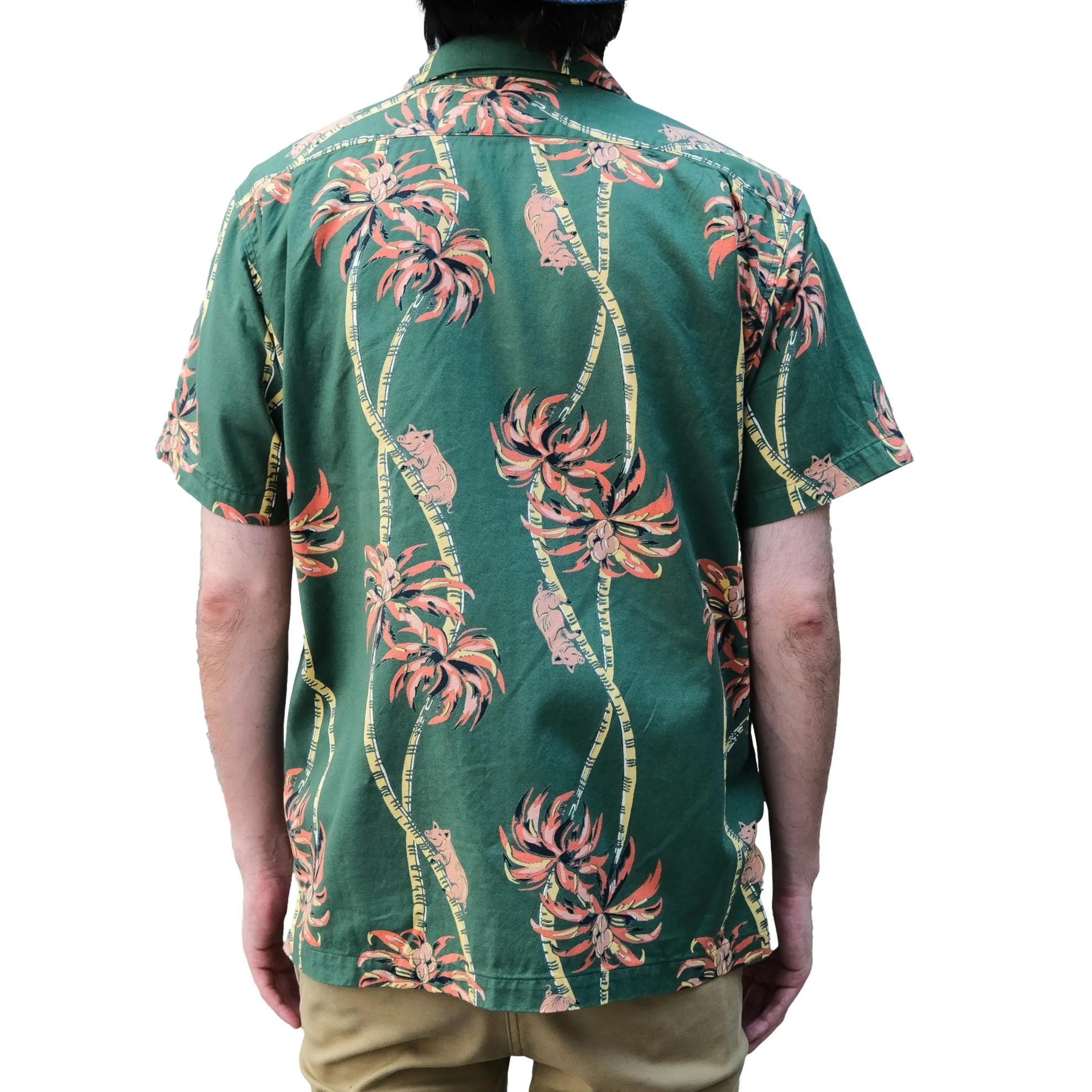 Studio D'Artisan "Palm Climber" Original Aloha Shirt (Green) sold by Okayama Denim product image thumbnail 4