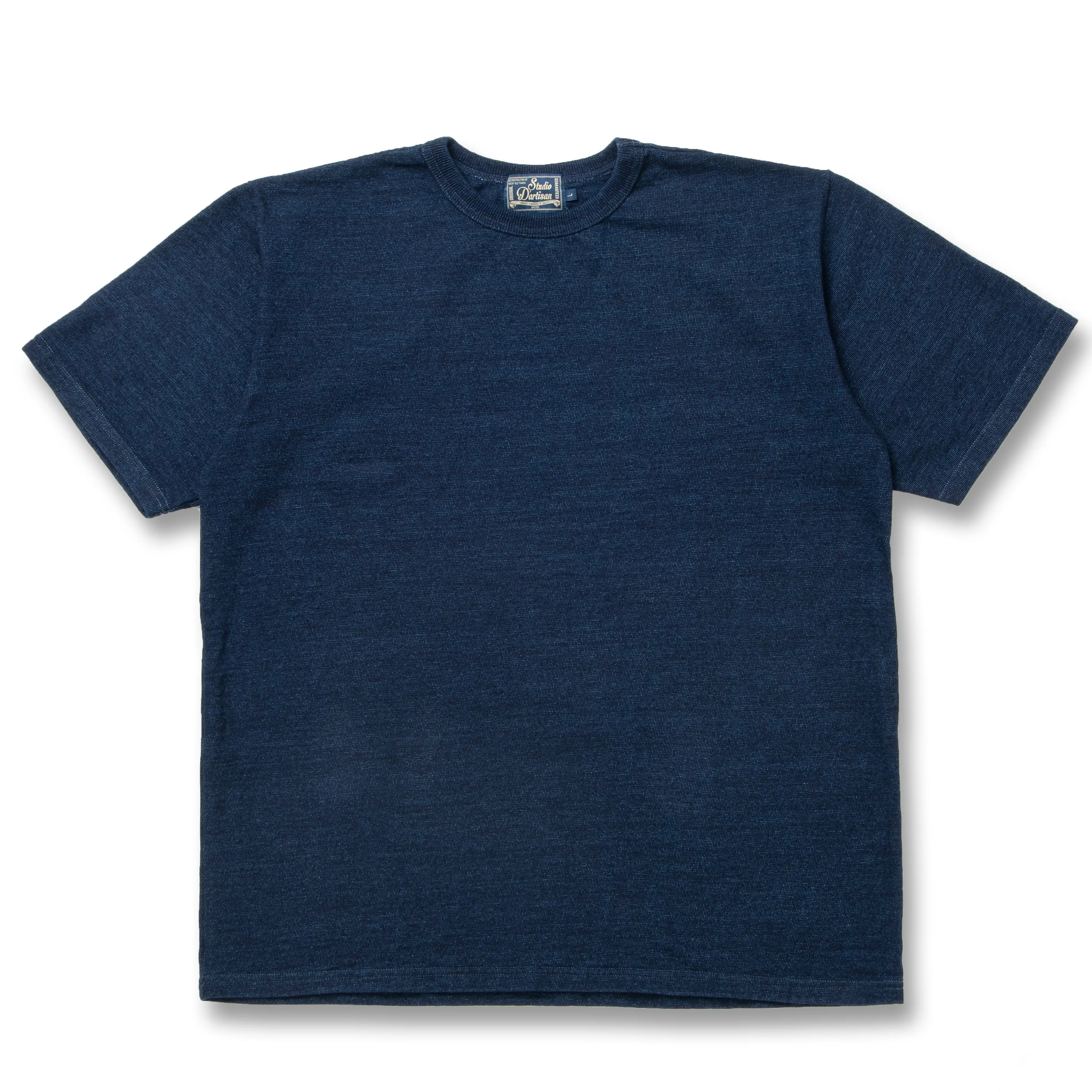 Studio D'Artisan Rope Dyed Indigo Tee sold by Okayama Denim