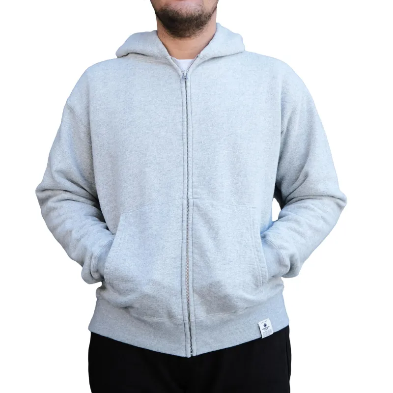 Momotaro Loopwheel Zip-up Hoodie (Gray) made by Momotaro