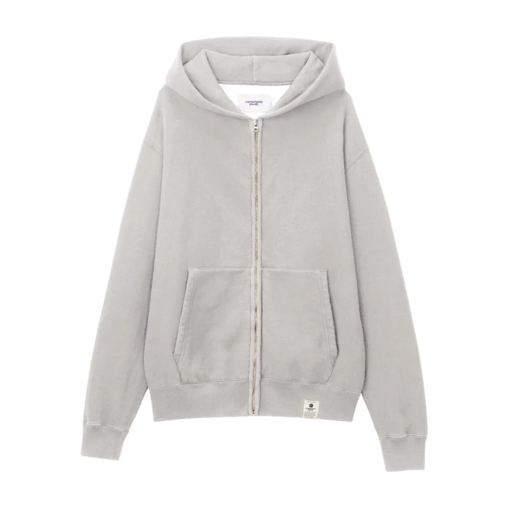 Momotaro Loopwheel Zip-up Hoodie (Gray) sold by Okayama Denim product image thumbnail 4