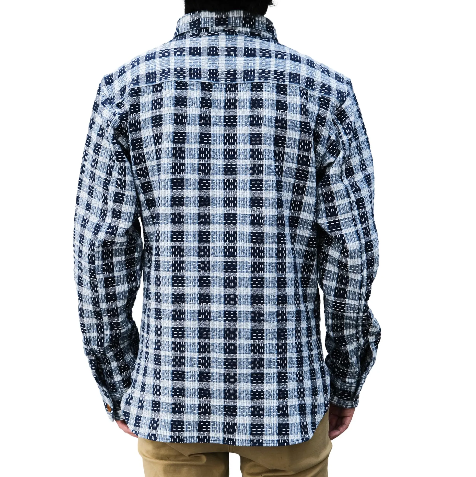 Studio D'Artisan "Indigo Noragi Sashiko" L/S Work Shirt sold by Okayama Denim product image thumbnail 2