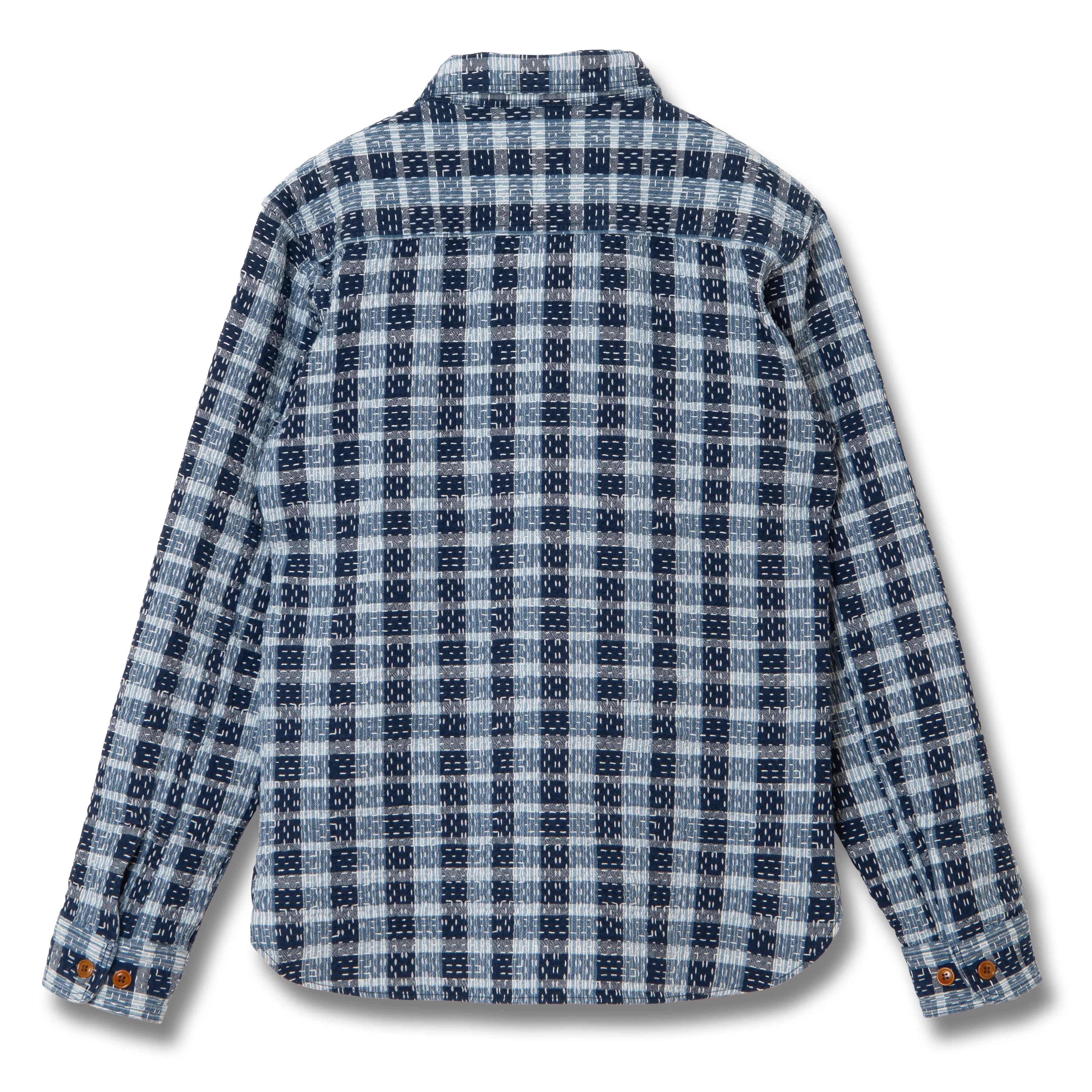 Studio D'Artisan "Indigo Noragi Sashiko" L/S Work Shirt sold by Okayama Denim product image thumbnail 4
