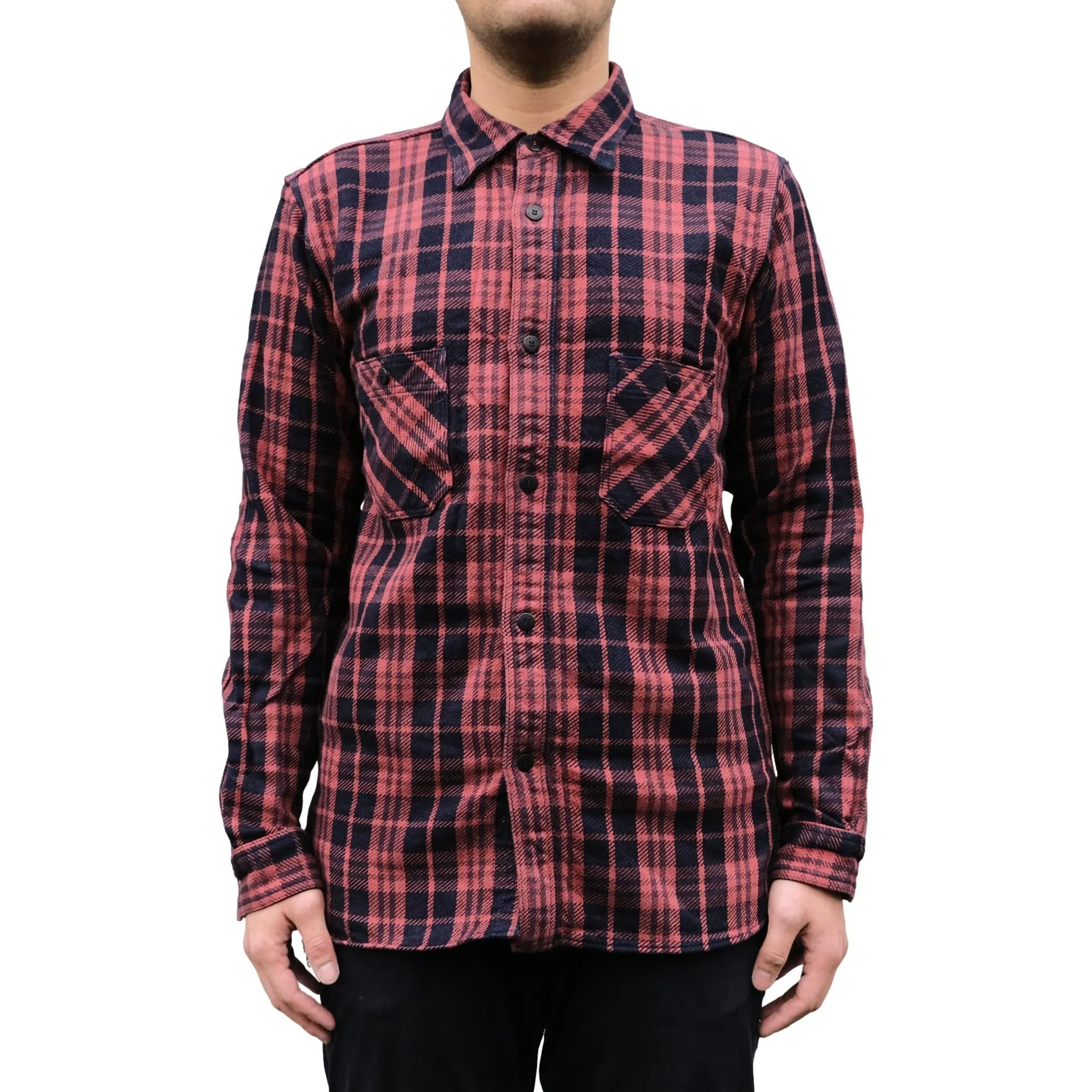 OD+SJ "Yoroi" Heavyweight Rope Dyed Indigo Flannel Shirt sold by Okayama Denim product image thumbnail 3