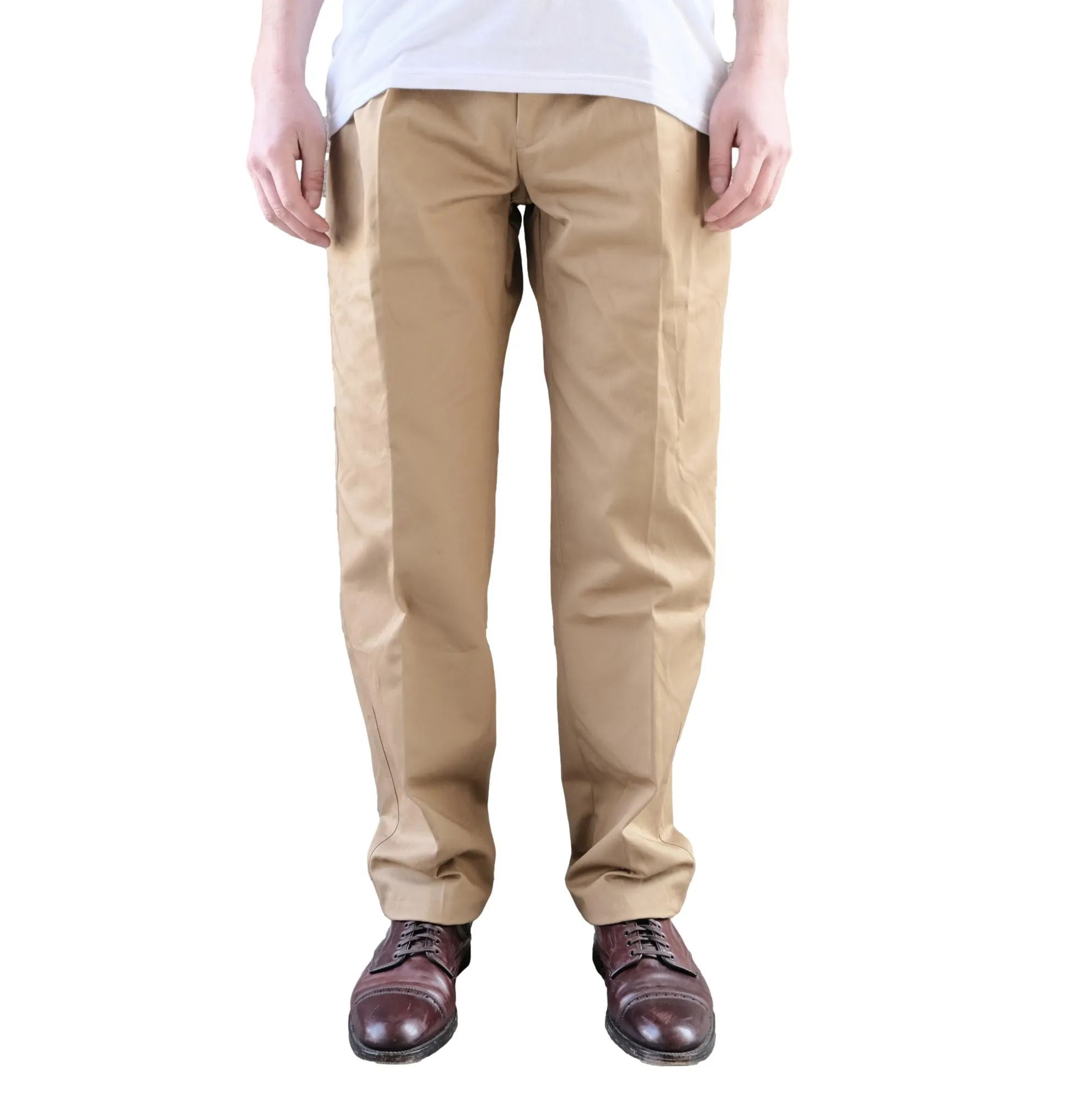 Soundman "Clarke" Double Pleated Officer Trousers sold by Okayama Denim