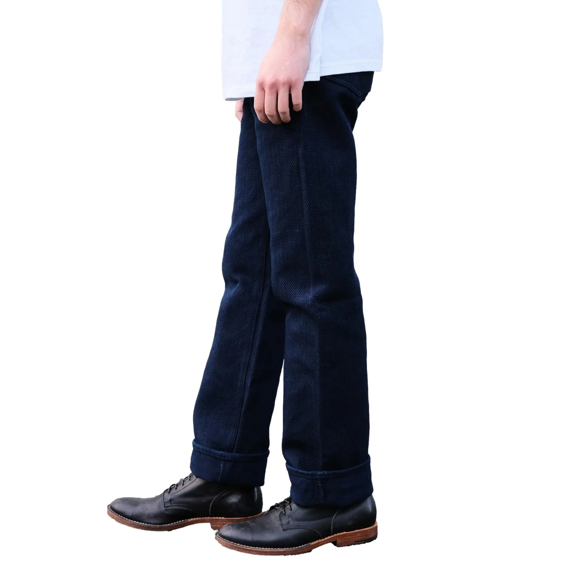 Studio D'Artisan "Kasezome" Indigo Sashiko Selvedge Pants (Regular Straight) sold by Okayama Denim product image thumbnail 2