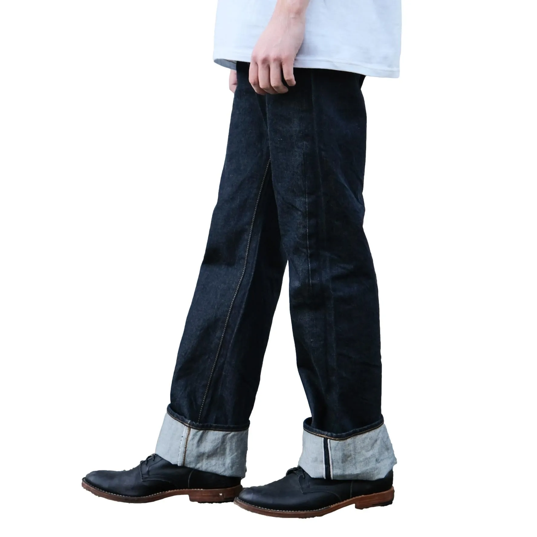 Studio D'Artisan 15oz. Suvin Gold Selvedge Denim Jeans (Loose Straight) sold by Okayama Denim product image thumbnail 2