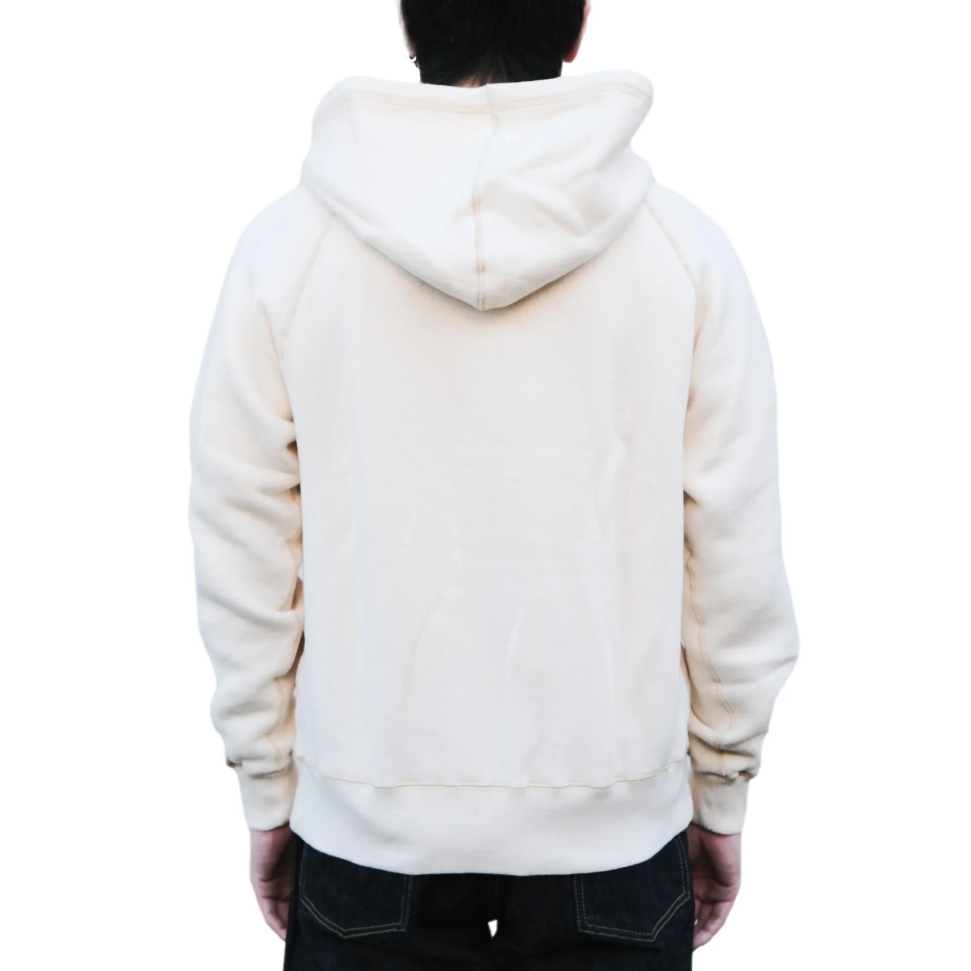 Loop & Weft Super Fluffy Knit After Hood Sweatshirt (Ivory) sold by Okayama Denim product image thumbnail 3