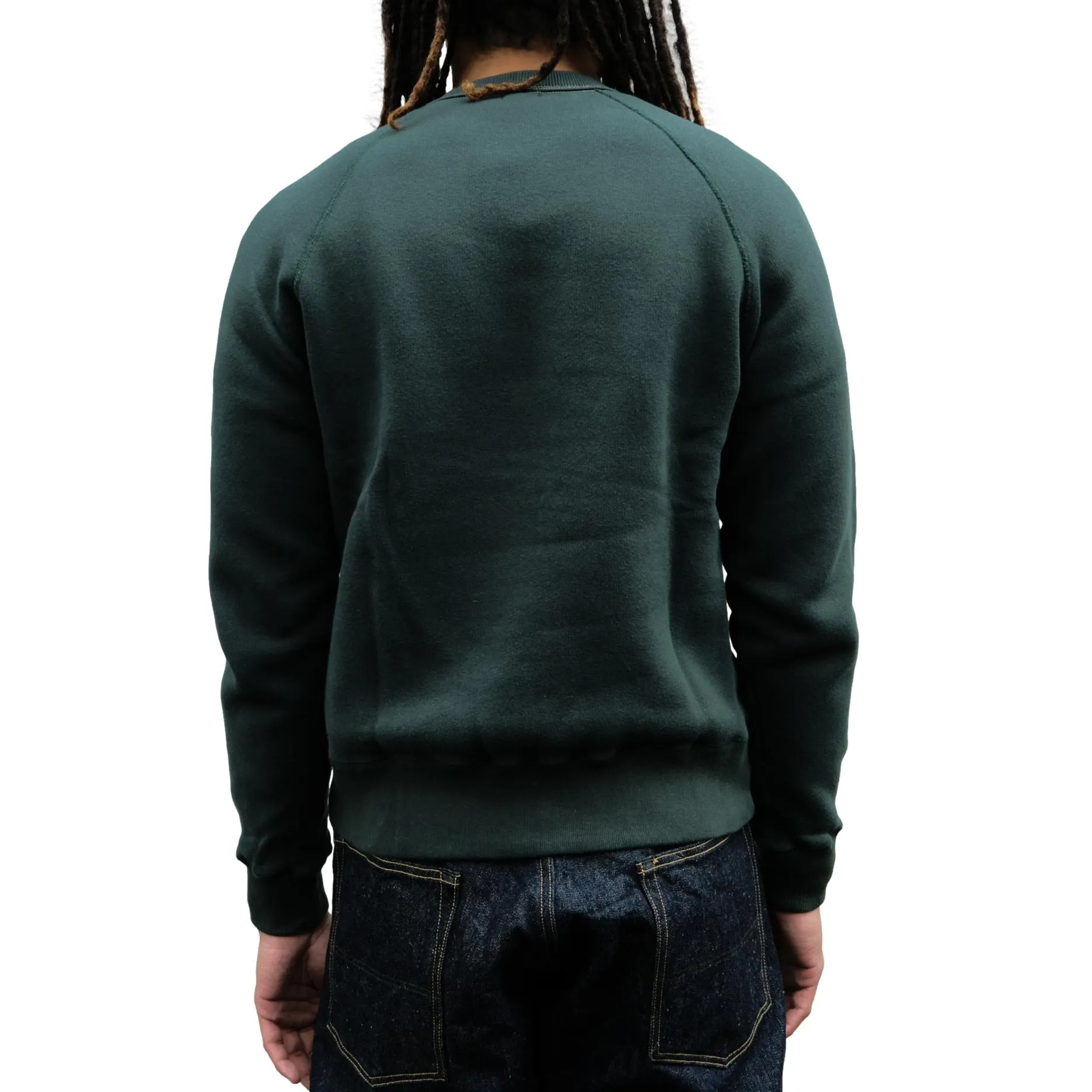 Loop & Weft Super Fluffy Knit Crewneck Sweatshirt (Green) sold by Okayama Denim product image thumbnail 2