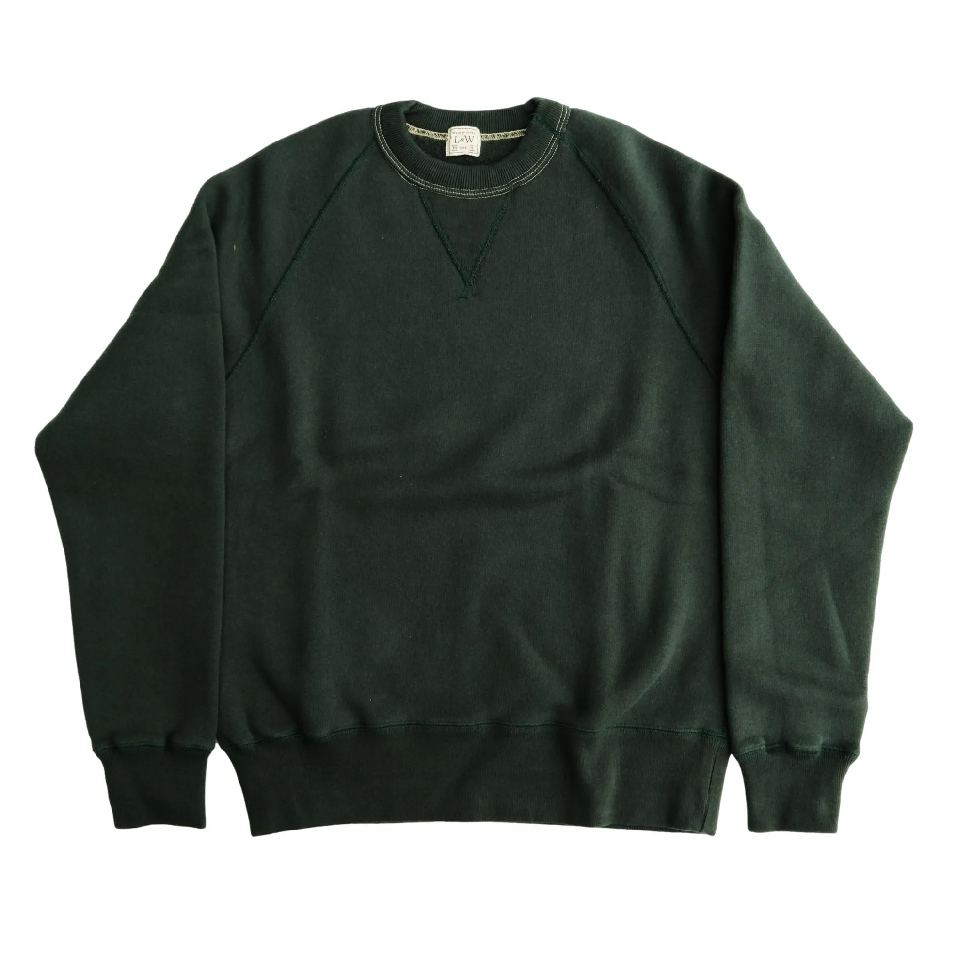 Loop & Weft Super Fluffy Knit Crewneck Sweatshirt (Green) sold by Okayama Denim product image thumbnail 3