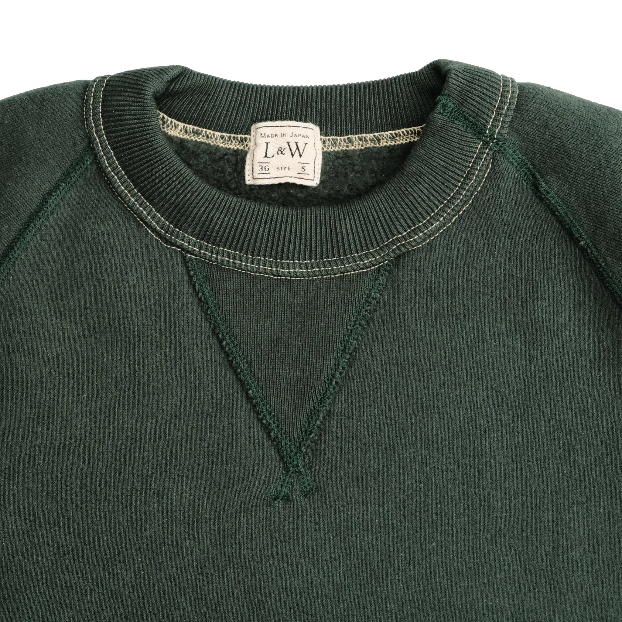 Loop & Weft Super Fluffy Knit Crewneck Sweatshirt (Green) sold by Okayama Denim product image thumbnail 5