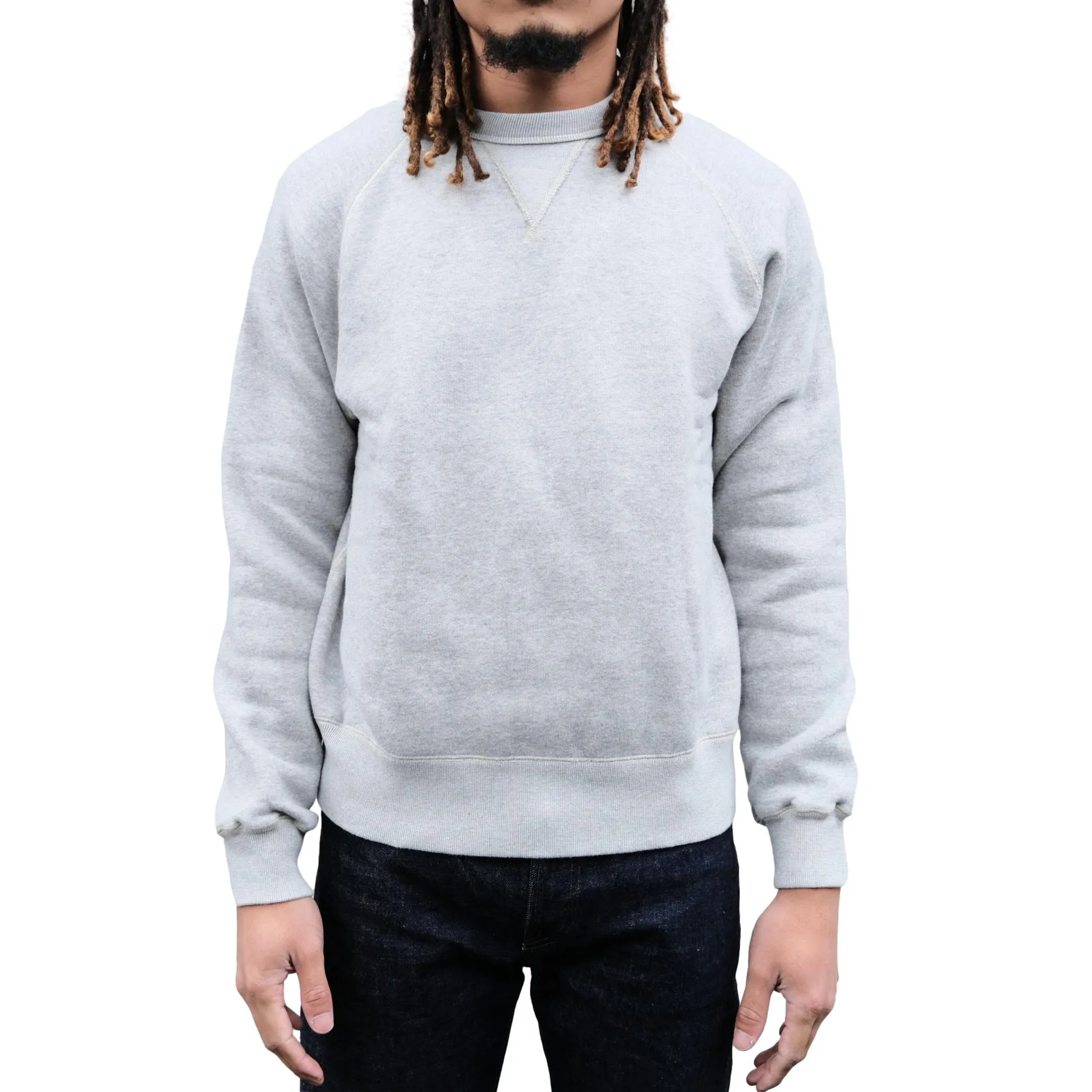 Loop & Weft Super Fluffy Knit Crewneck Sweatshirt (Gray) sold by Okayama Denim