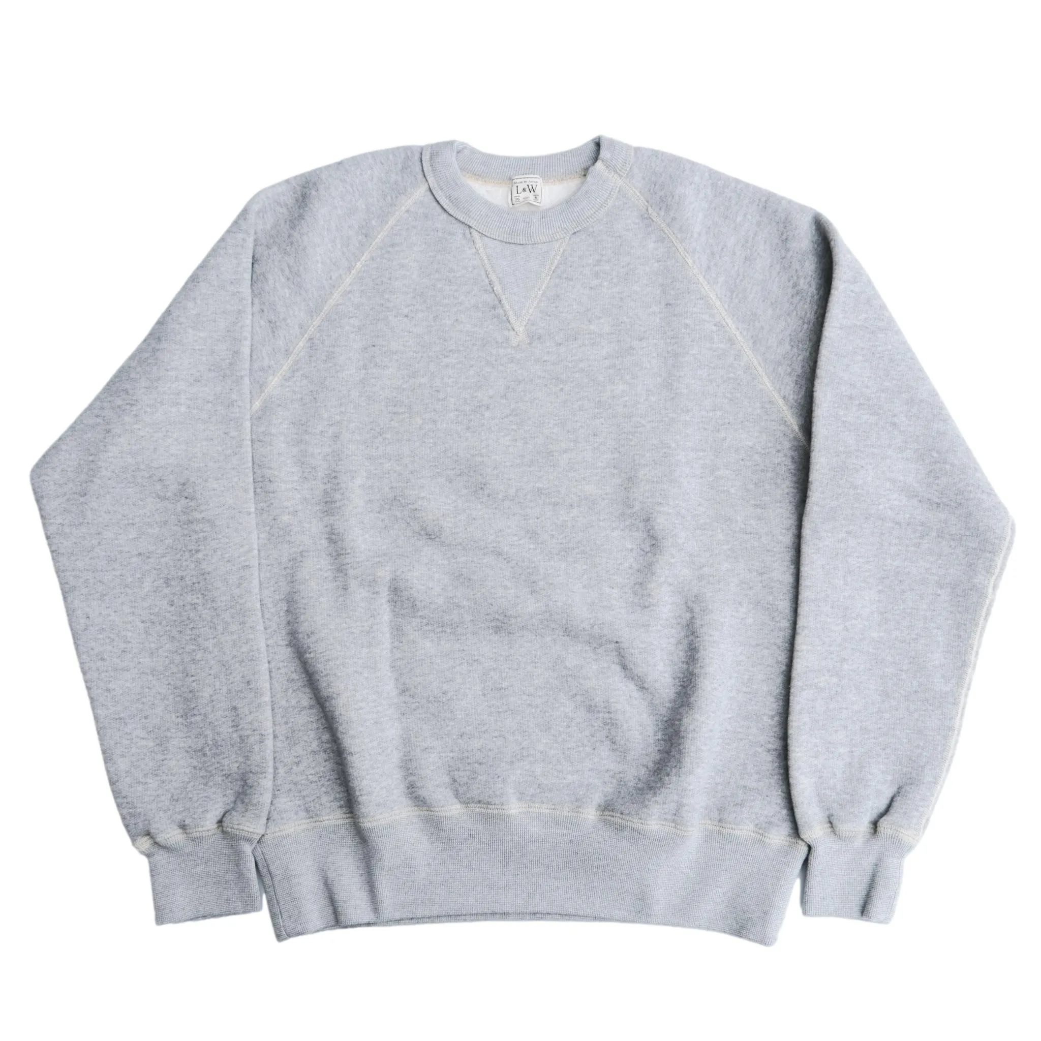 Loop & Weft Super Fluffy Knit Crewneck Sweatshirt (Gray) sold by Okayama Denim product image thumbnail 3