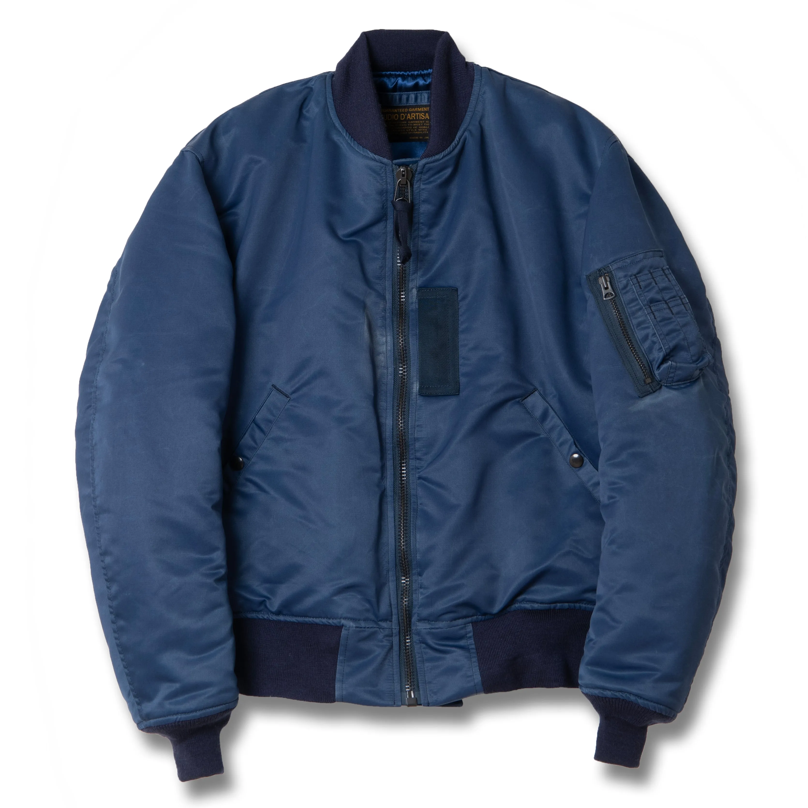 Studio D'Artisan Indigo MA-1 Flight Jacket sold by Okayama Denim product image thumbnail 4