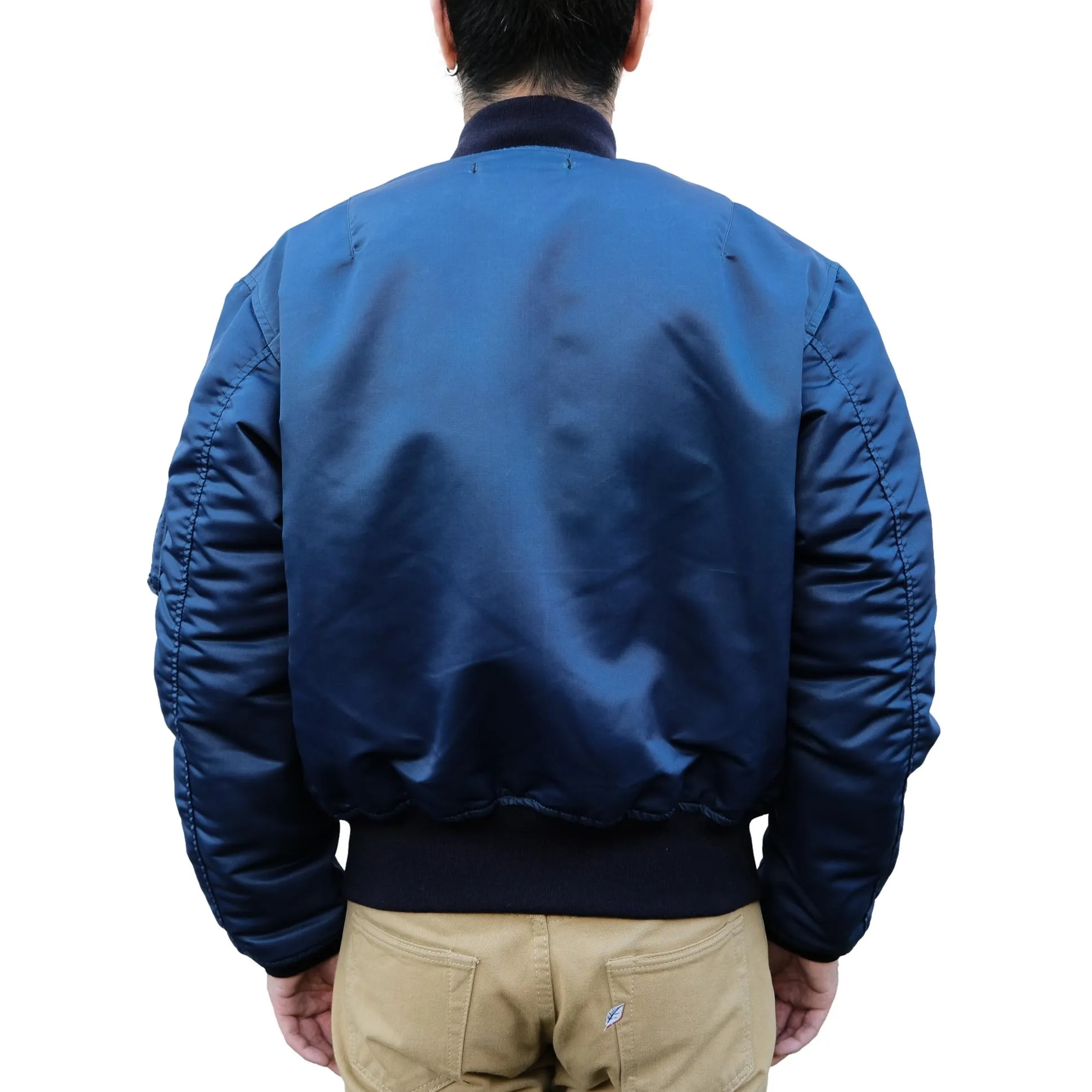 Studio D'Artisan Indigo MA-1 Flight Jacket sold by Okayama Denim product image thumbnail 3