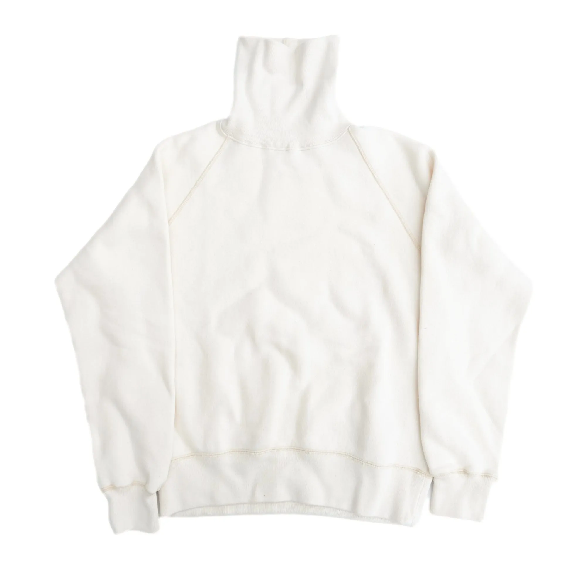 Loop & Weft Super Fluffy Knit Turtleneck Sweatshirt (Ivory) sold by Okayama Denim product image thumbnail 3