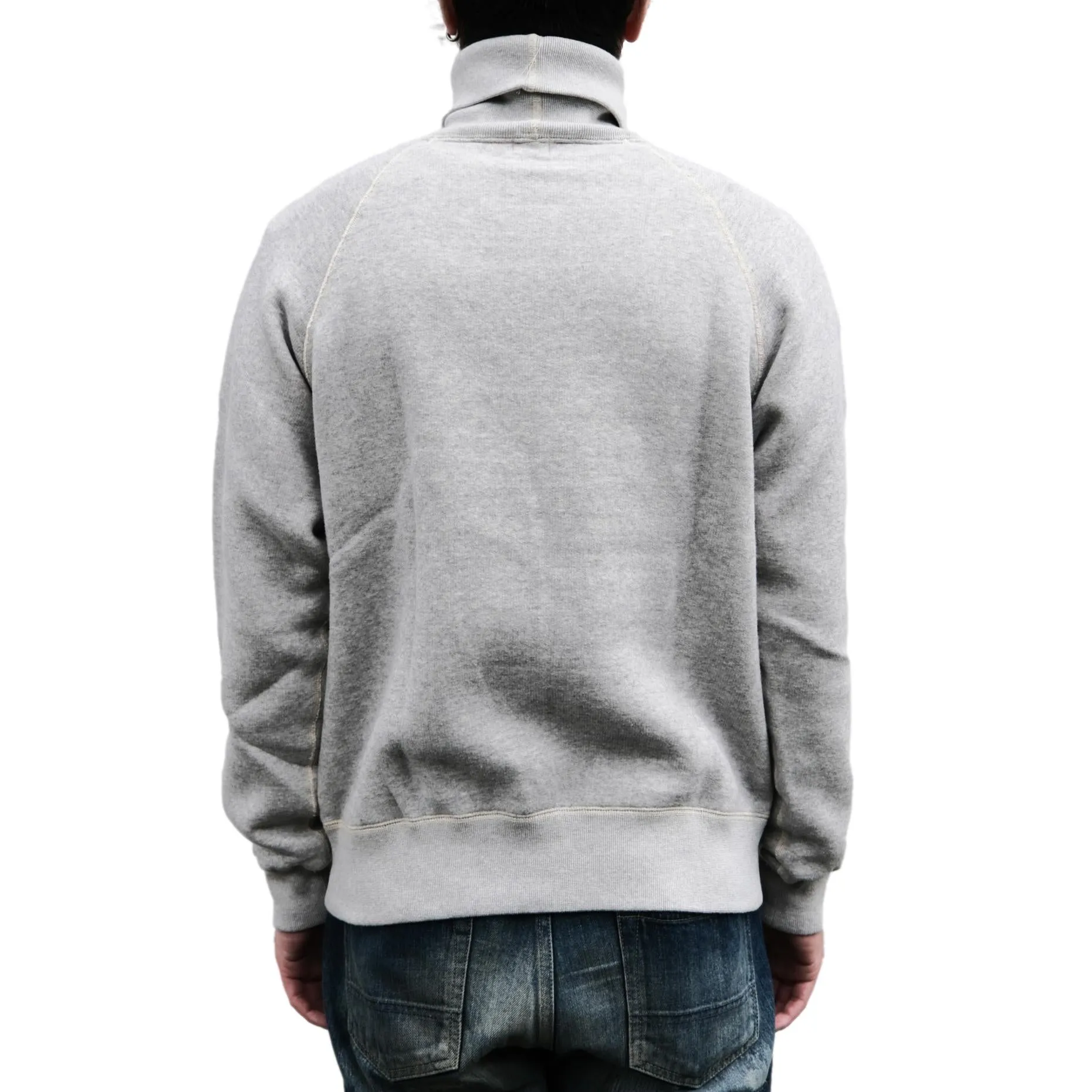 Loop & Weft Super Fluffy Knit Turtleneck Sweatshirt (Gray) sold by Okayama Denim product image thumbnail 2