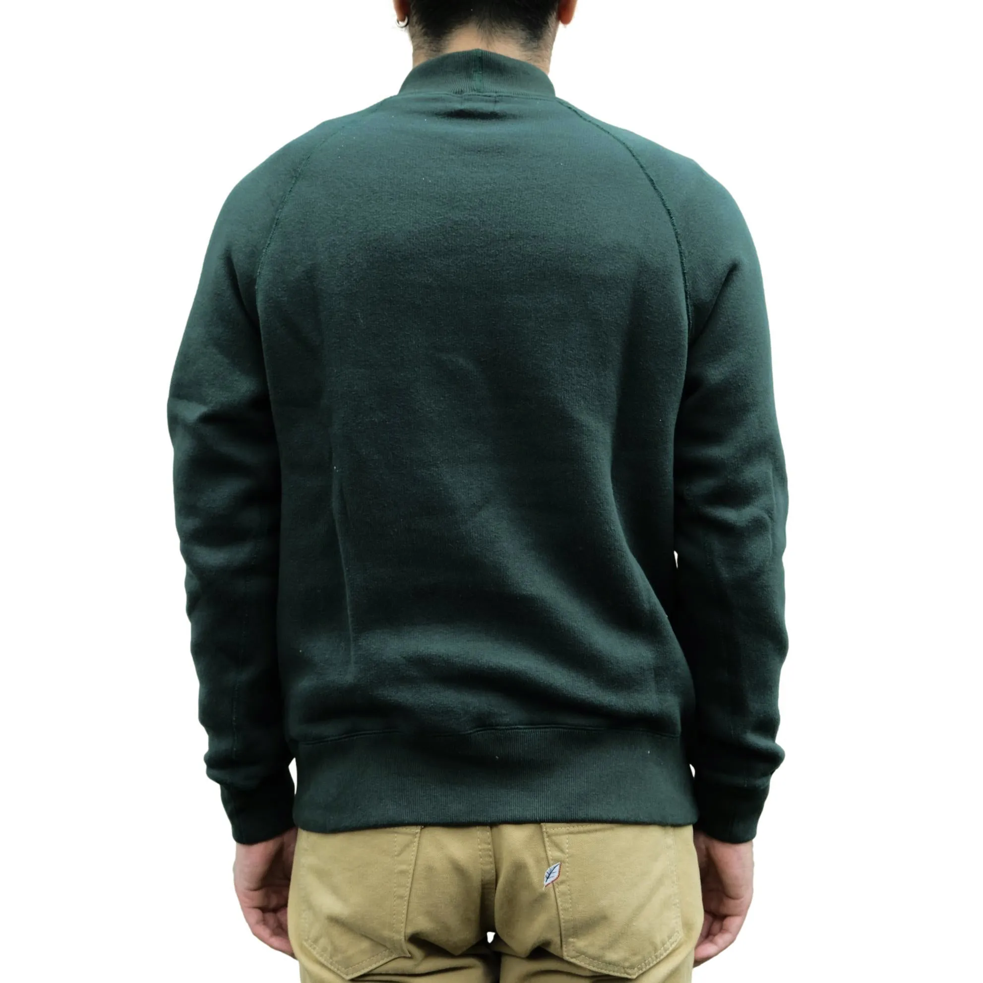 Loop & Weft Super Fluffy Knit Mock Neck Sweatshirt (Green) sold by Okayama Denim product image thumbnail 2
