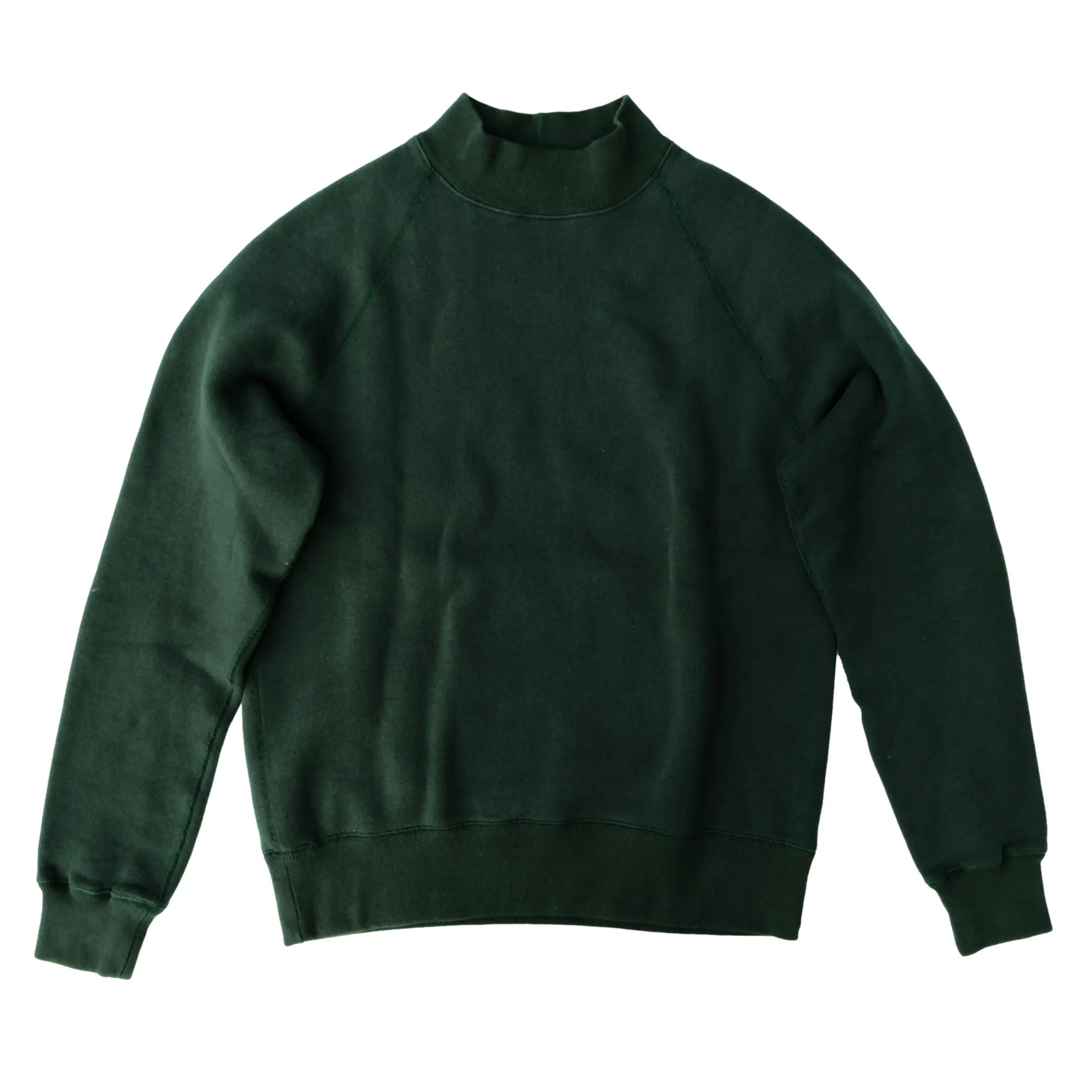 Loop & Weft Super Fluffy Knit Mock Neck Sweatshirt (Green) sold by Okayama Denim product image thumbnail 3