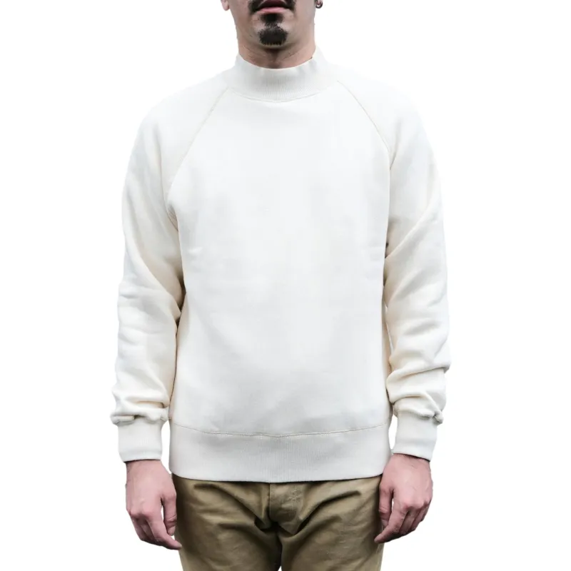 Loop & Weft Super Fluffy Knit Mock Neck Sweatshirt (Ivory) made by Loop & Weft