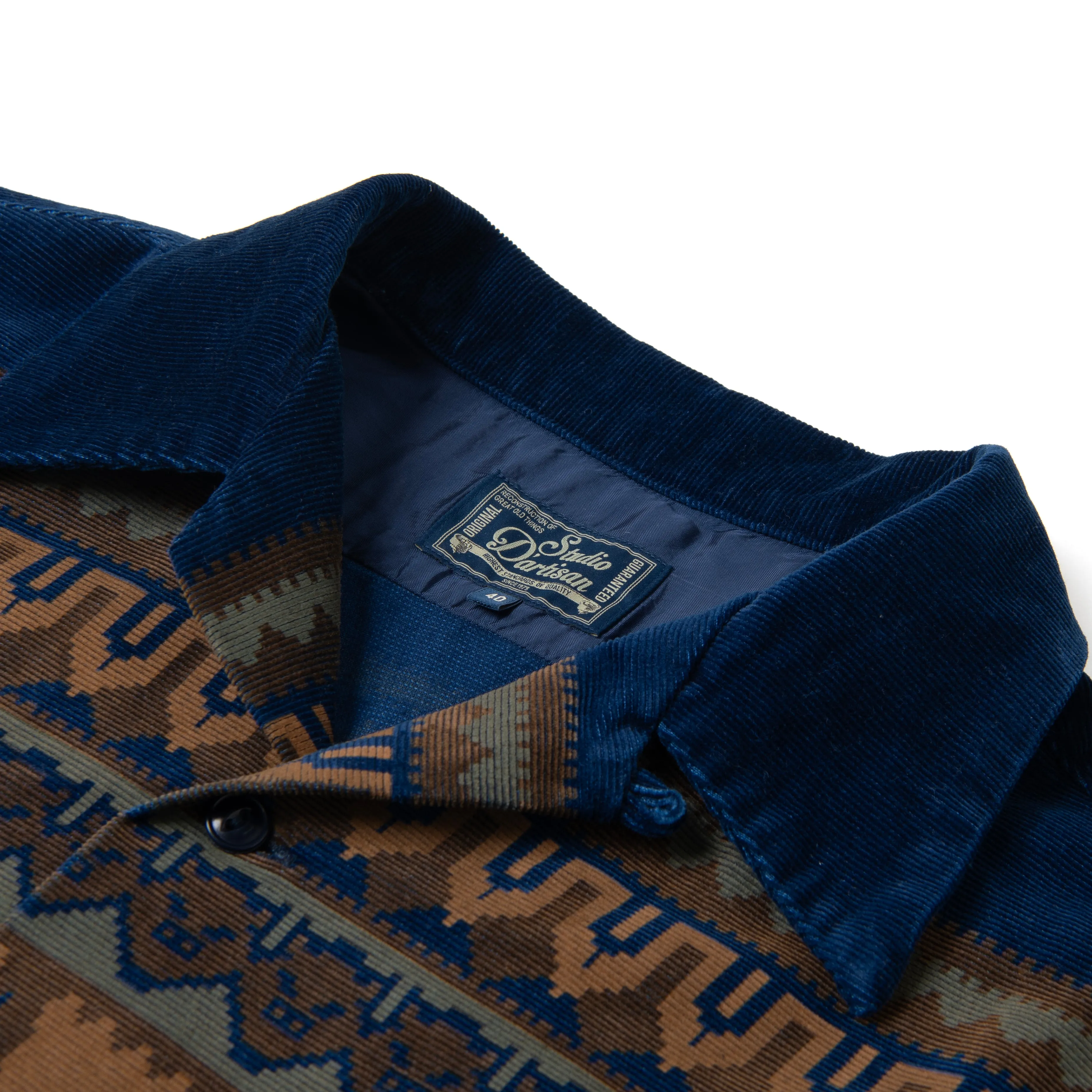 Studio D'Artisan Indigo Native Corduroy Shirt sold by Okayama Denim product image thumbnail 5