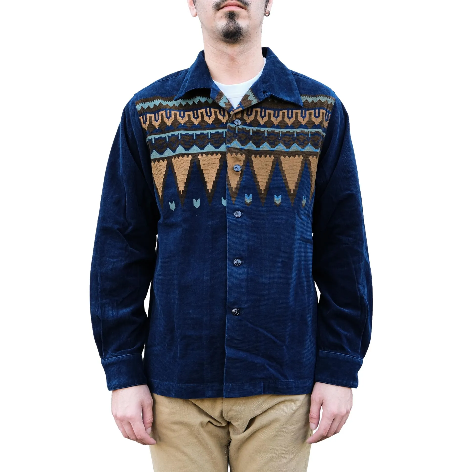 Studio D'Artisan Indigo Native Corduroy Shirt sold by Okayama Denim product image thumbnail 3