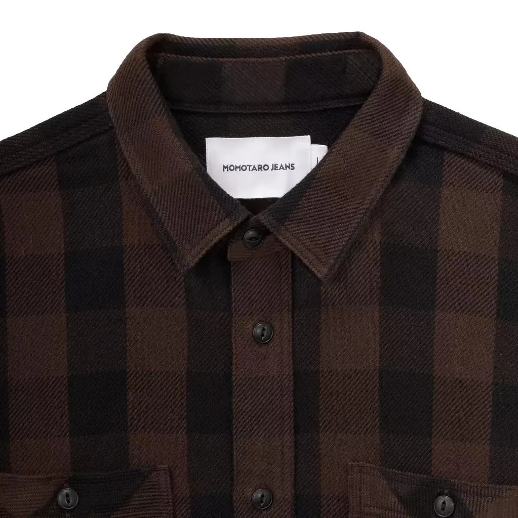 Momotaro Nishiwaki Block Check Flannel Shirt sold by Okayama Denim product image thumbnail 5