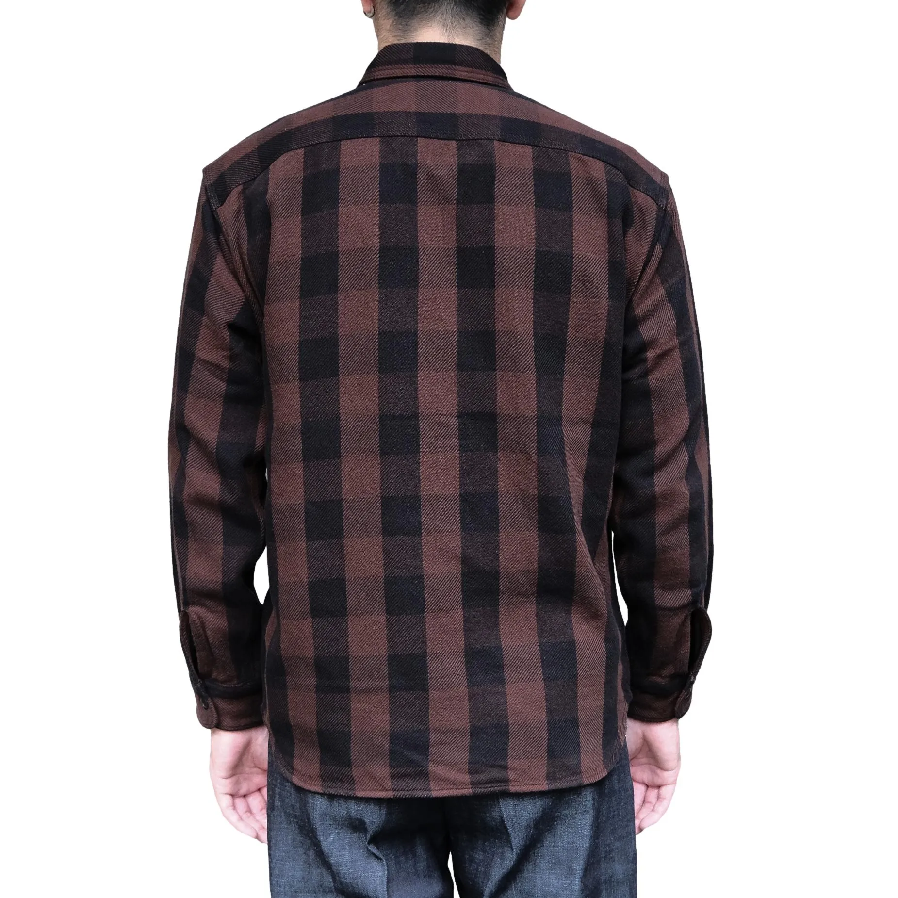 Momotaro Nishiwaki Block Check Flannel Shirt sold by Okayama Denim product image thumbnail 2