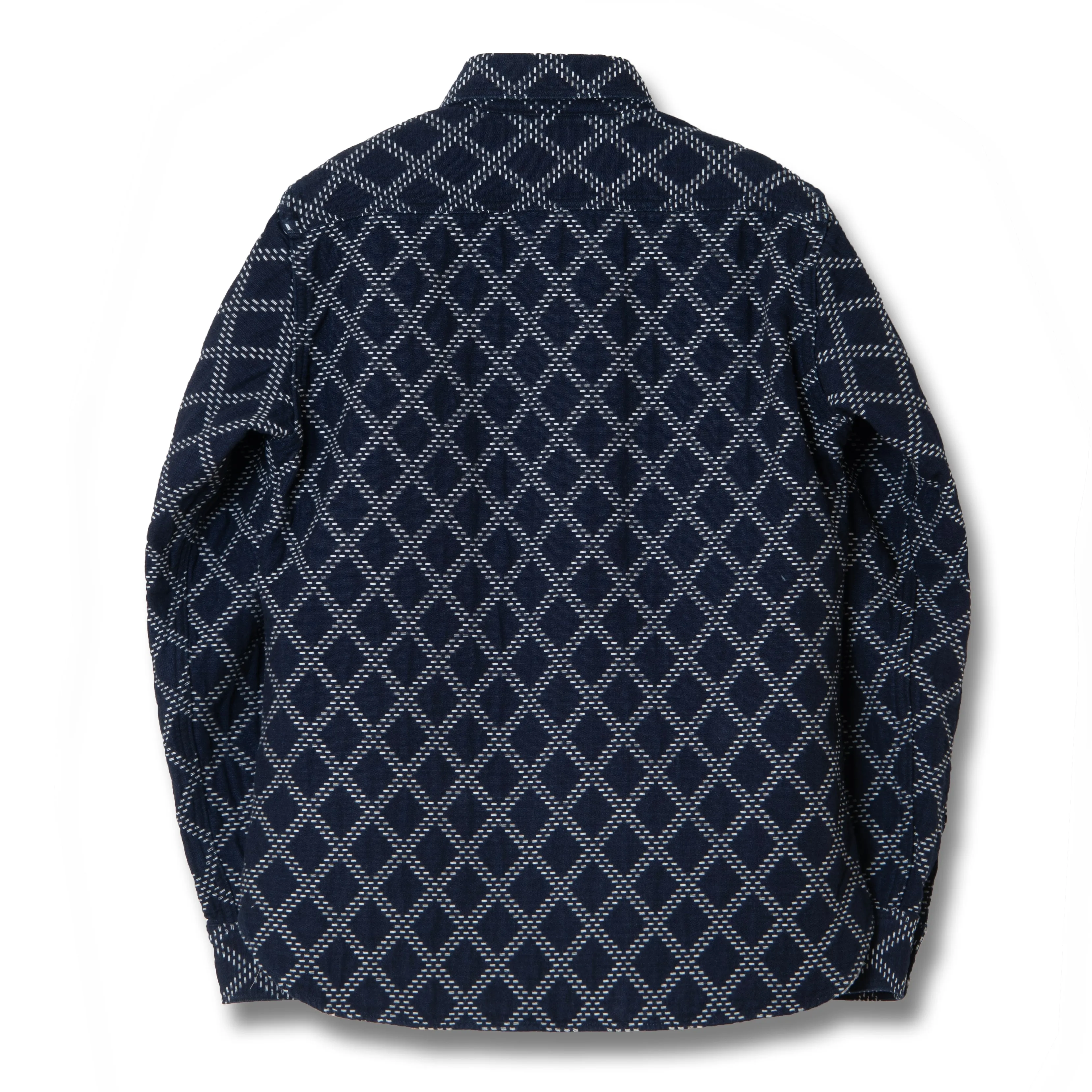Studio D'Artisan Indigo Diamond Sashiko Shirt sold by Okayama Denim product image thumbnail 4