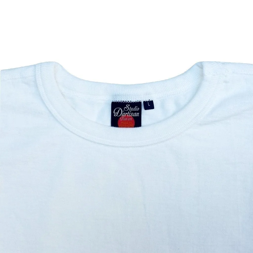 Studio D'Artisan 9913 Loopwheel Tee (White) sold by Okayama Denim product image thumbnail 5
