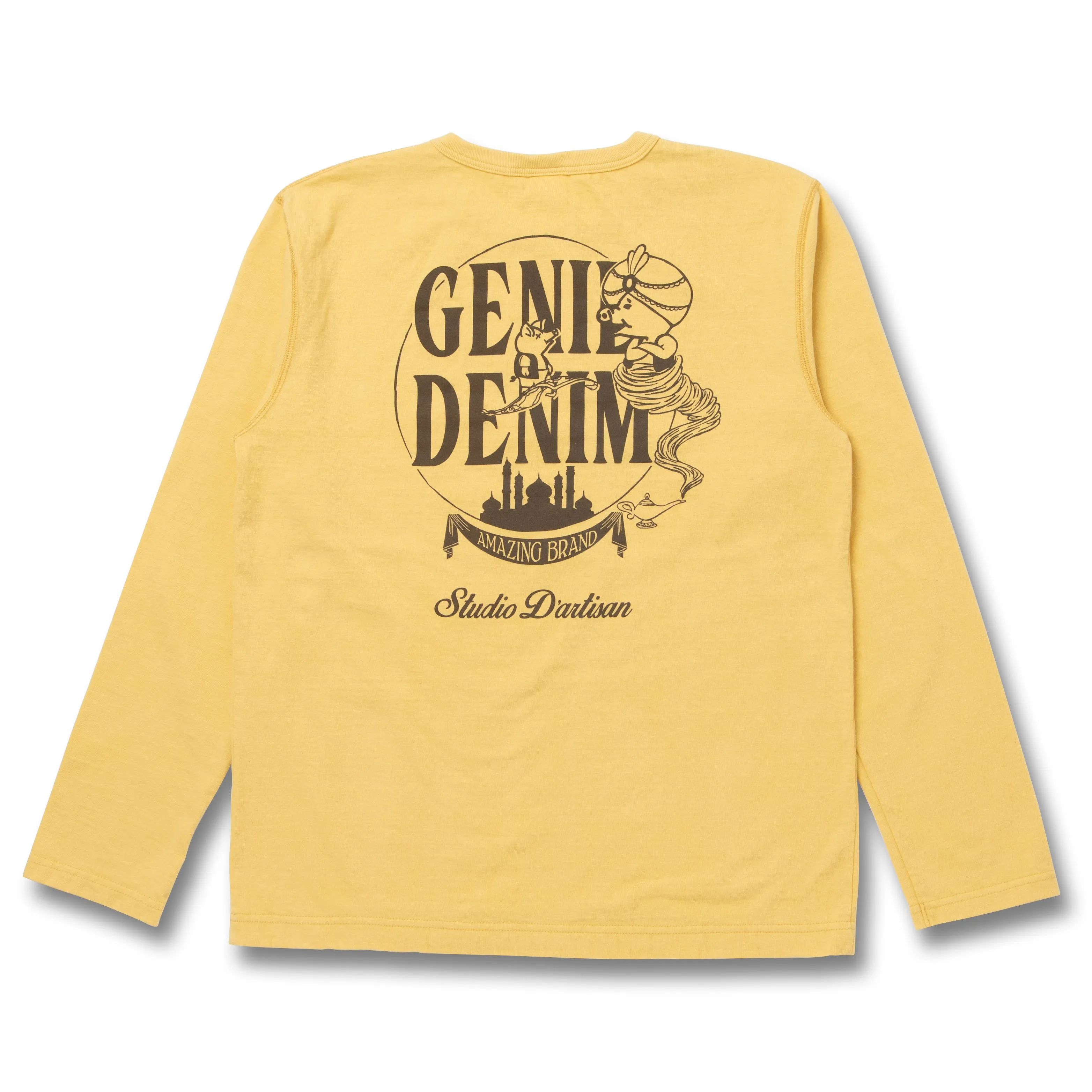 Studio D'Artisan "Genie Denim" Logo Print L/S Tee sold by Okayama Denim product image thumbnail 4