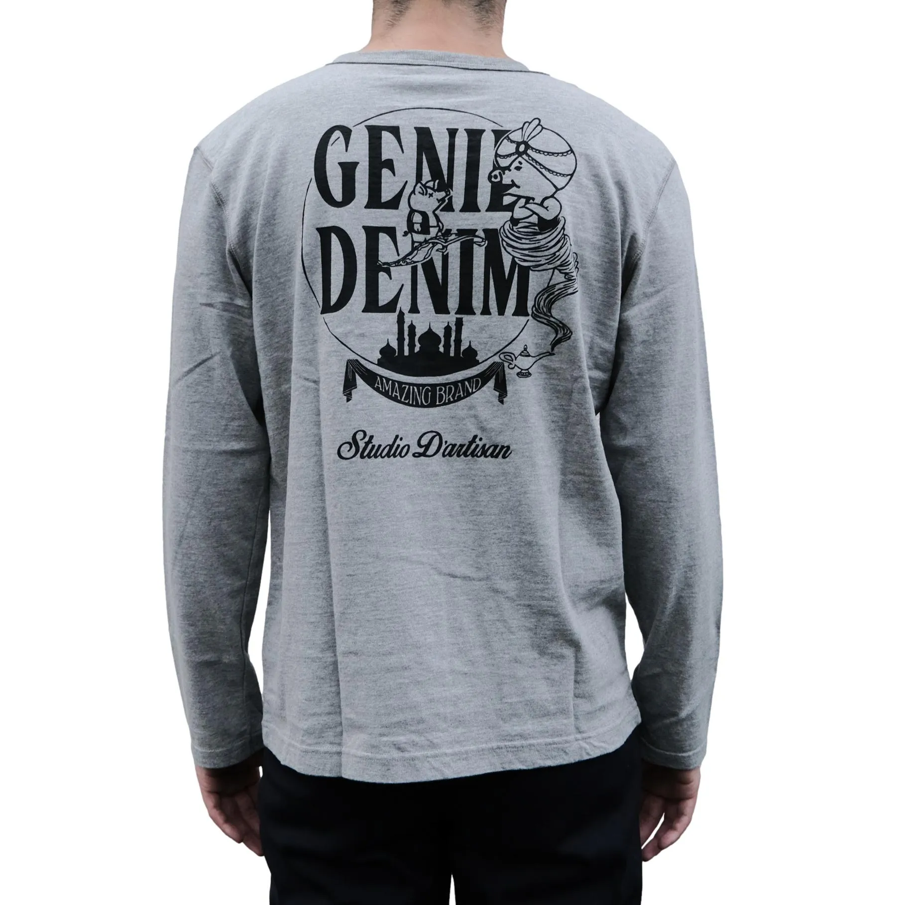 Studio D'Artisan "Genie Denim" Logo Print L/S Tee sold by Okayama Denim product image thumbnail 5