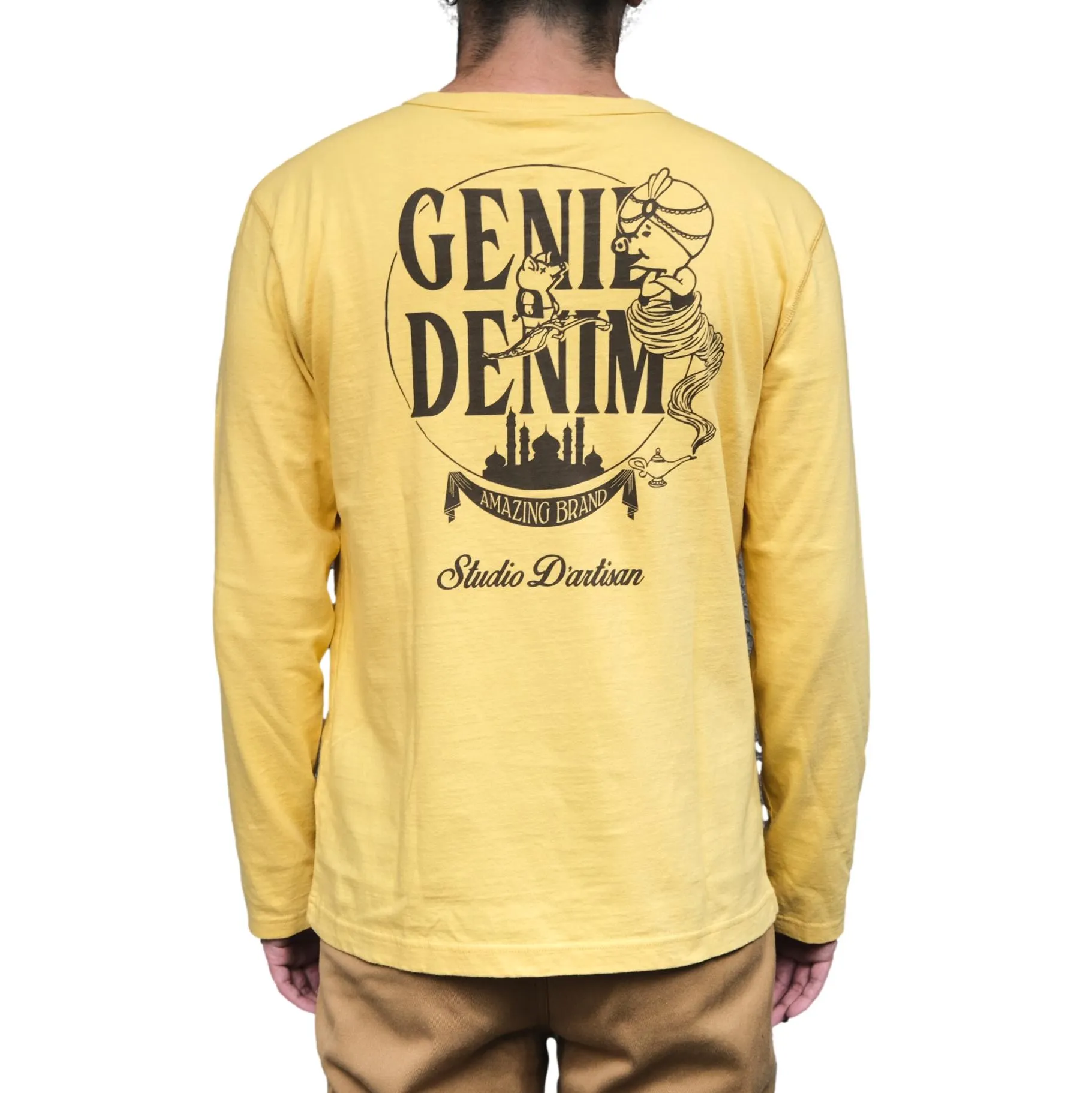 Studio D'Artisan "Genie Denim" Logo Print L/S Tee sold by Okayama Denim product image thumbnail 2
