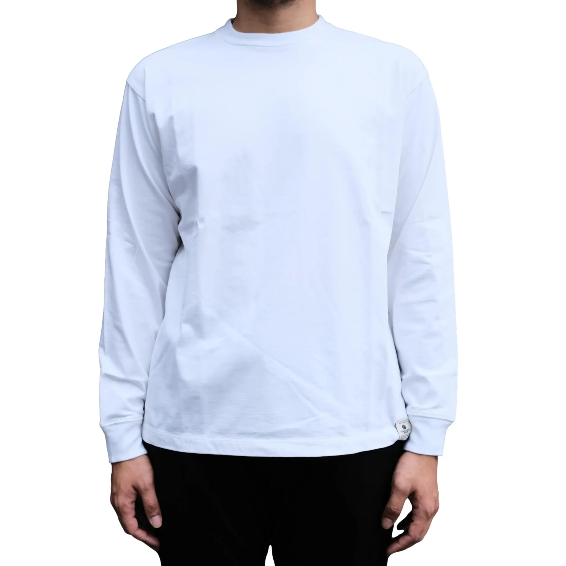 Momotaro Suvin Gold GTB L/S Tee (White) sold by Okayama Denim