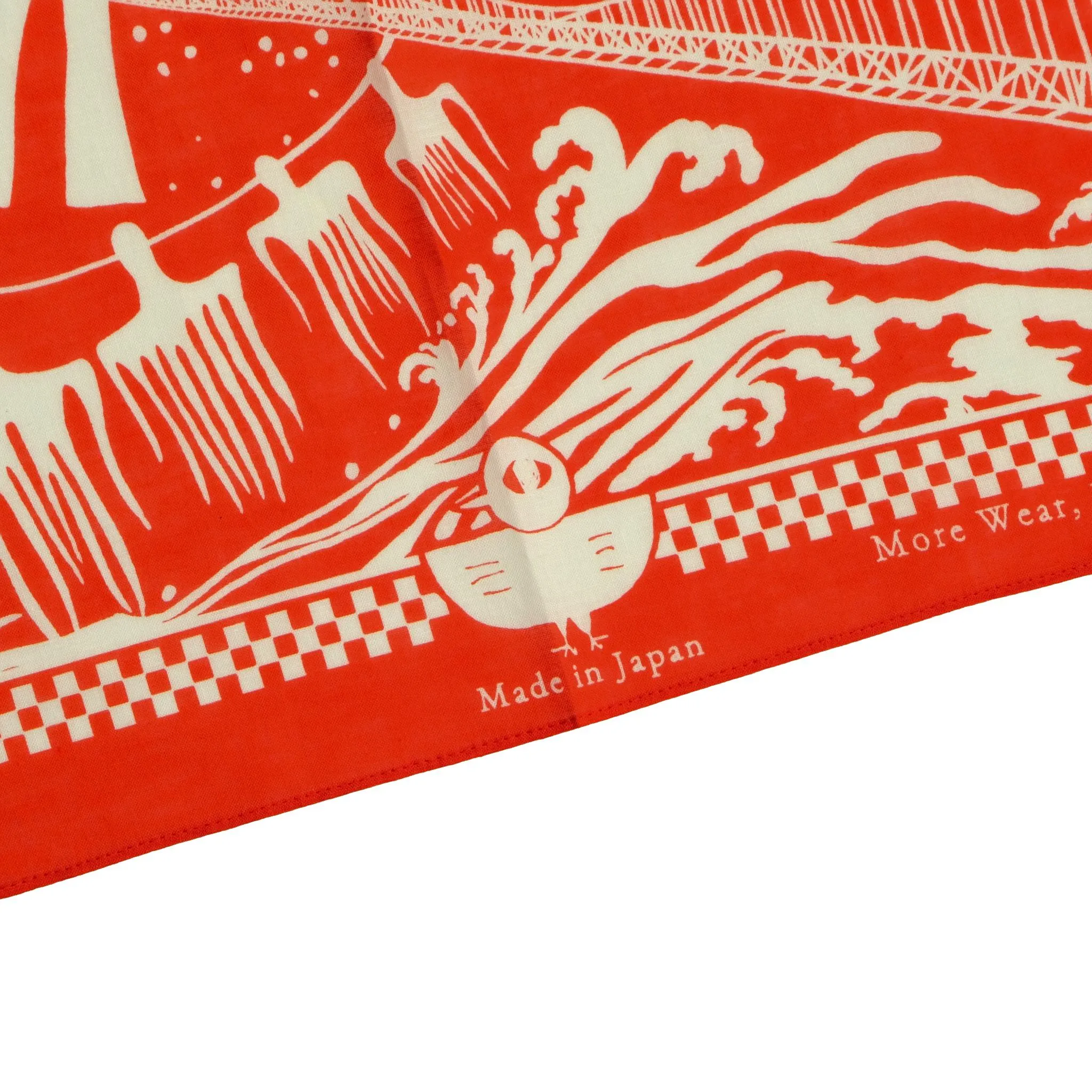 Omoto Denim "Kojima" Selvedge Bandana (Orange) sold by Okayama Denim product image thumbnail 4
