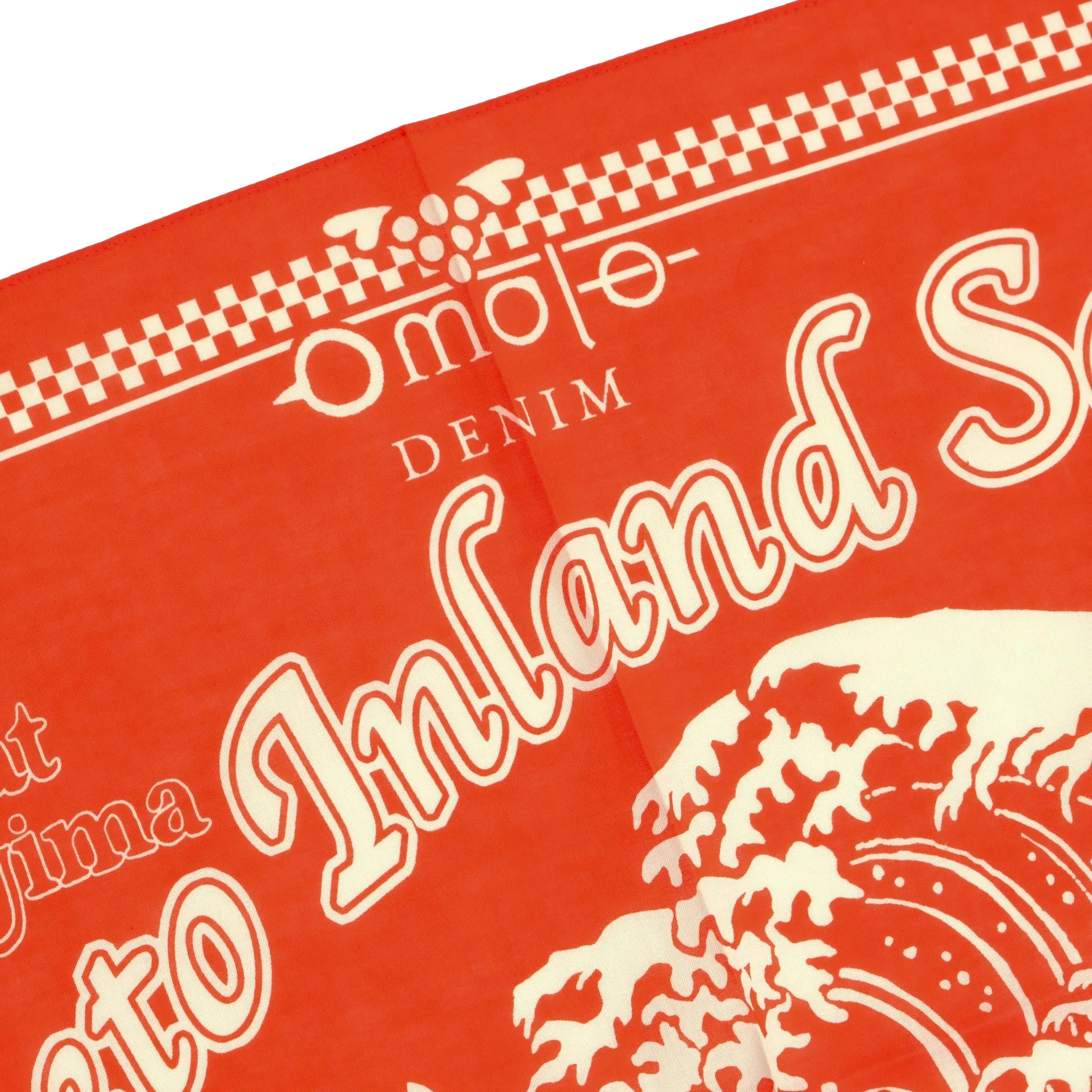Omoto Denim "Kojima" Selvedge Bandana (Orange) sold by Okayama Denim product image thumbnail 3