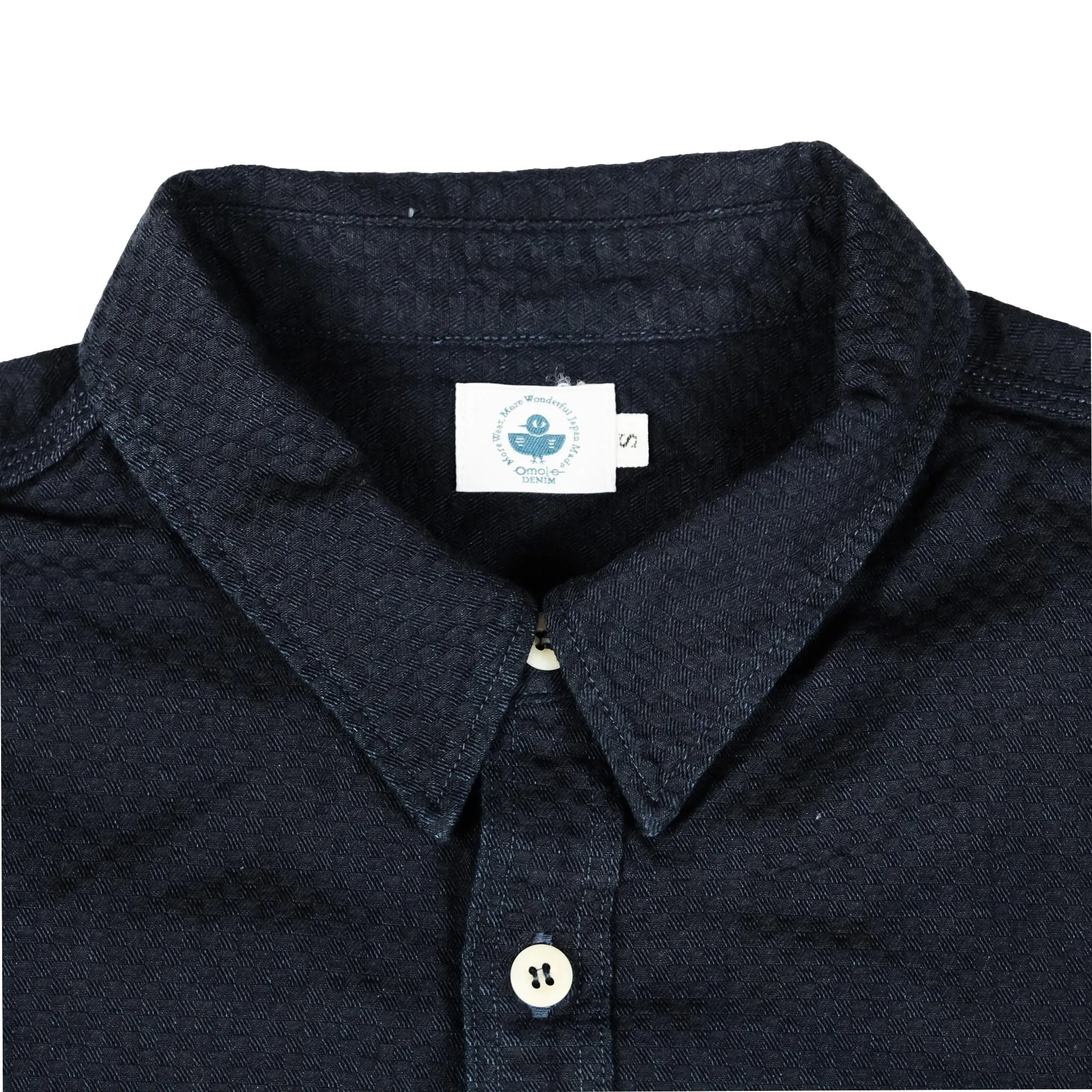 Omoto Denim "Ichimatsu" Indigo Selvedge Work Shirt sold by Okayama Denim product image thumbnail 5