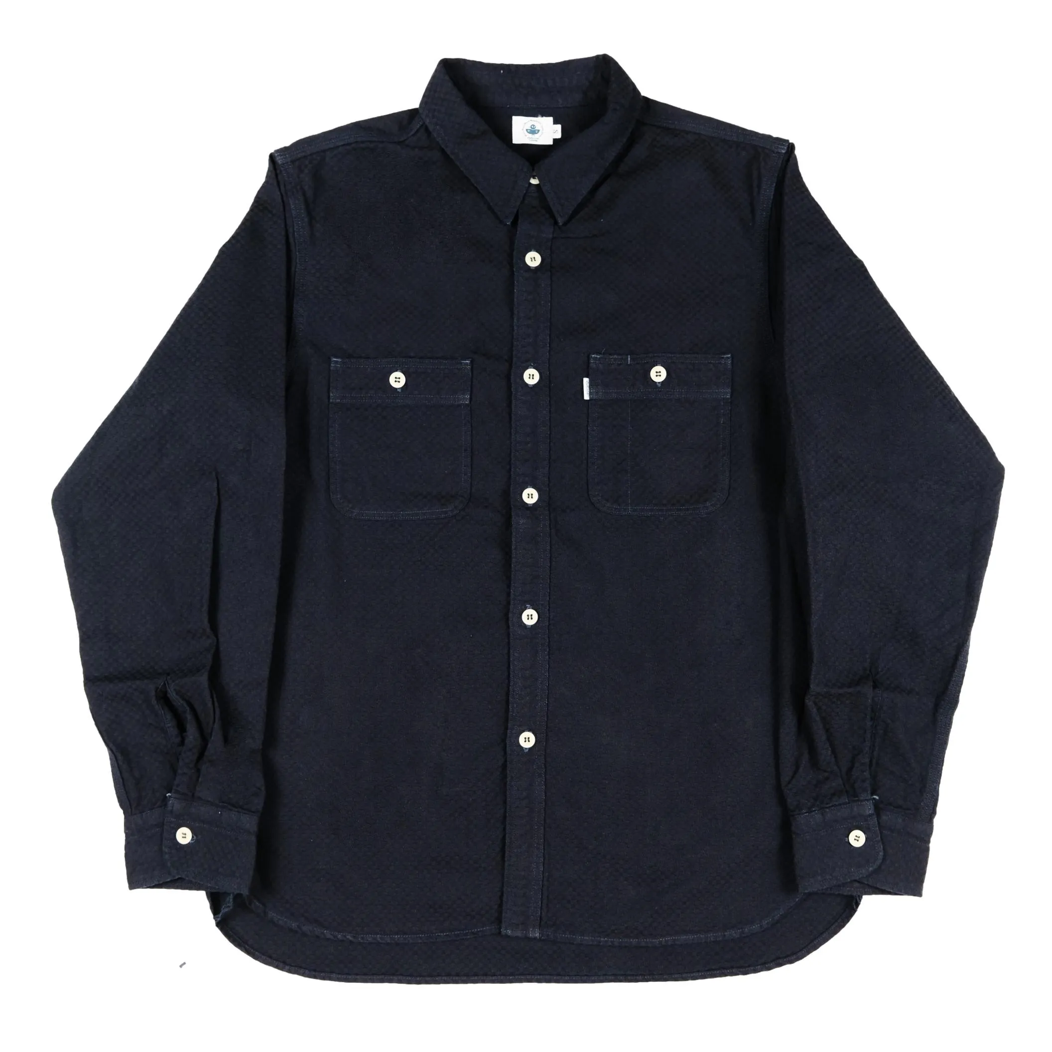 Omoto Denim "Ichimatsu" Indigo Selvedge Work Shirt sold by Okayama Denim product image thumbnail 3