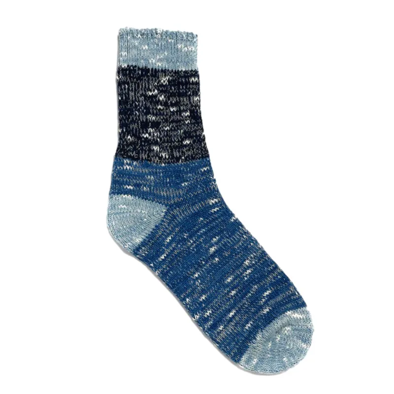 Terroir Natural Indigo Low Gauge Knit Socks (Color 2) made by TERROIR
