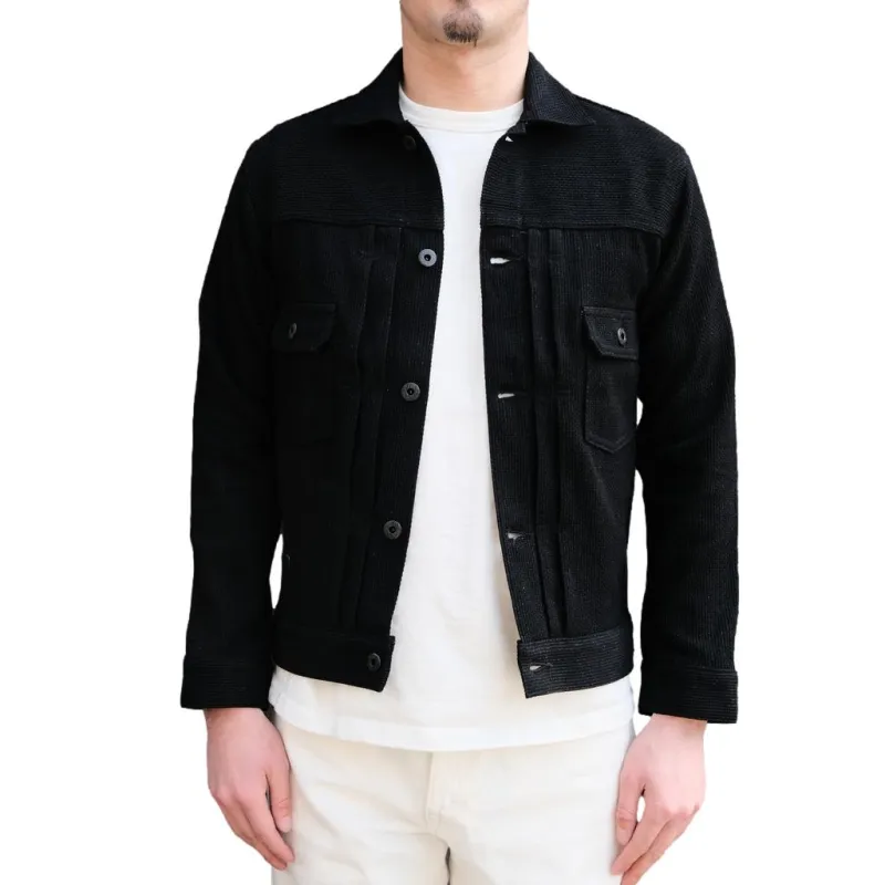 Japan Blue Black Sashiko Type 2 Jacket made by Japan Blue Jeans
