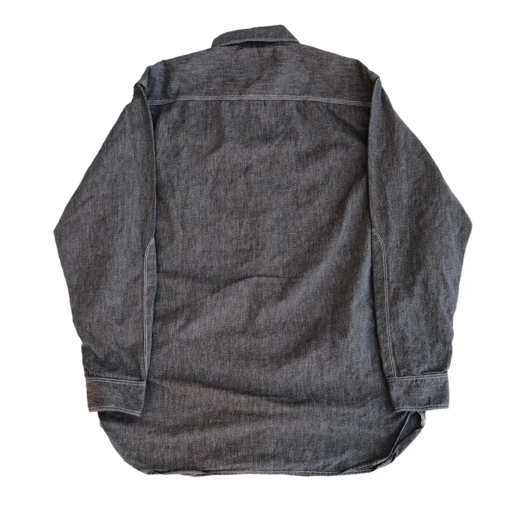 Fullcount Covert Twill Selvedge Chambray Work Shirt sold by Okayama Denim product image thumbnail 4