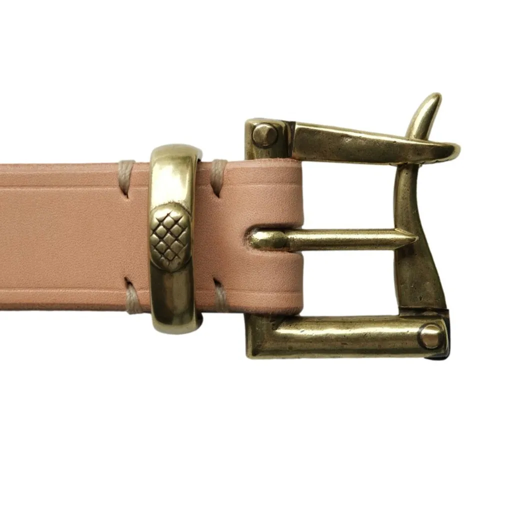 Inception Saddle Leather Fireman Belt (Natural) sold by Okayama Denim product image thumbnail 2