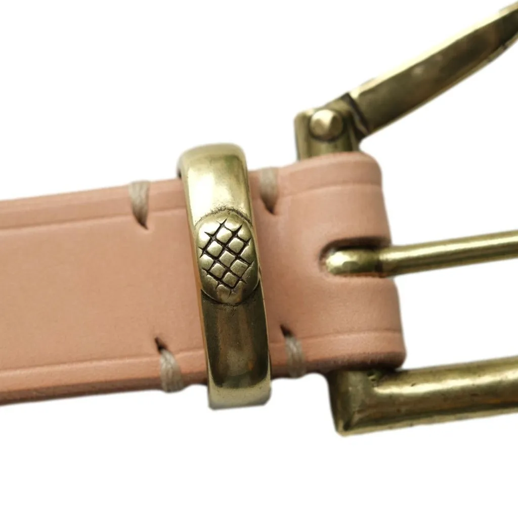 Inception Saddle Leather Fireman Belt (Natural) sold by Okayama Denim product image thumbnail 5