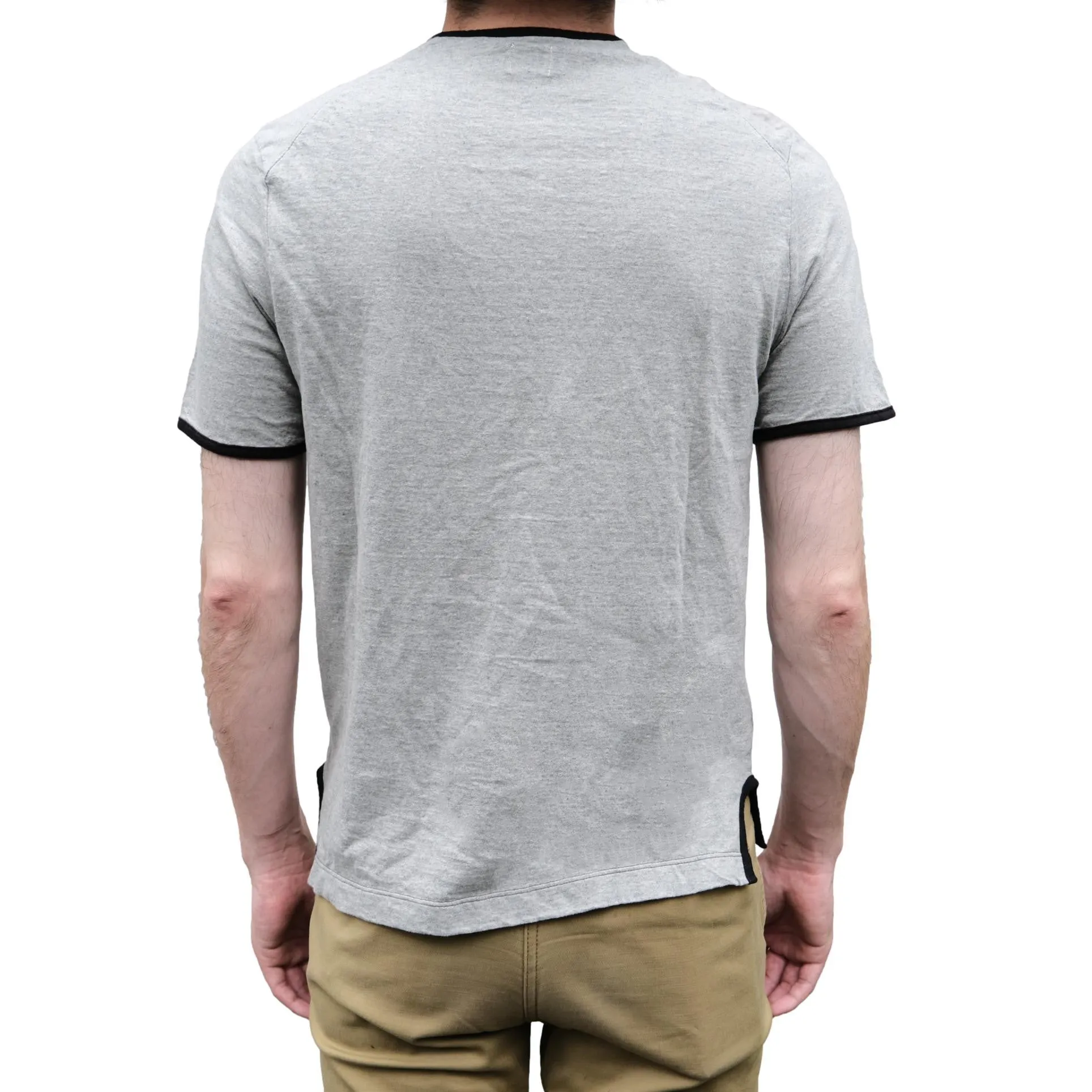 Loop & Weft Recycled Supima Cotton Henley (2-Tone Gray) sold by Okayama Denim product image thumbnail 2