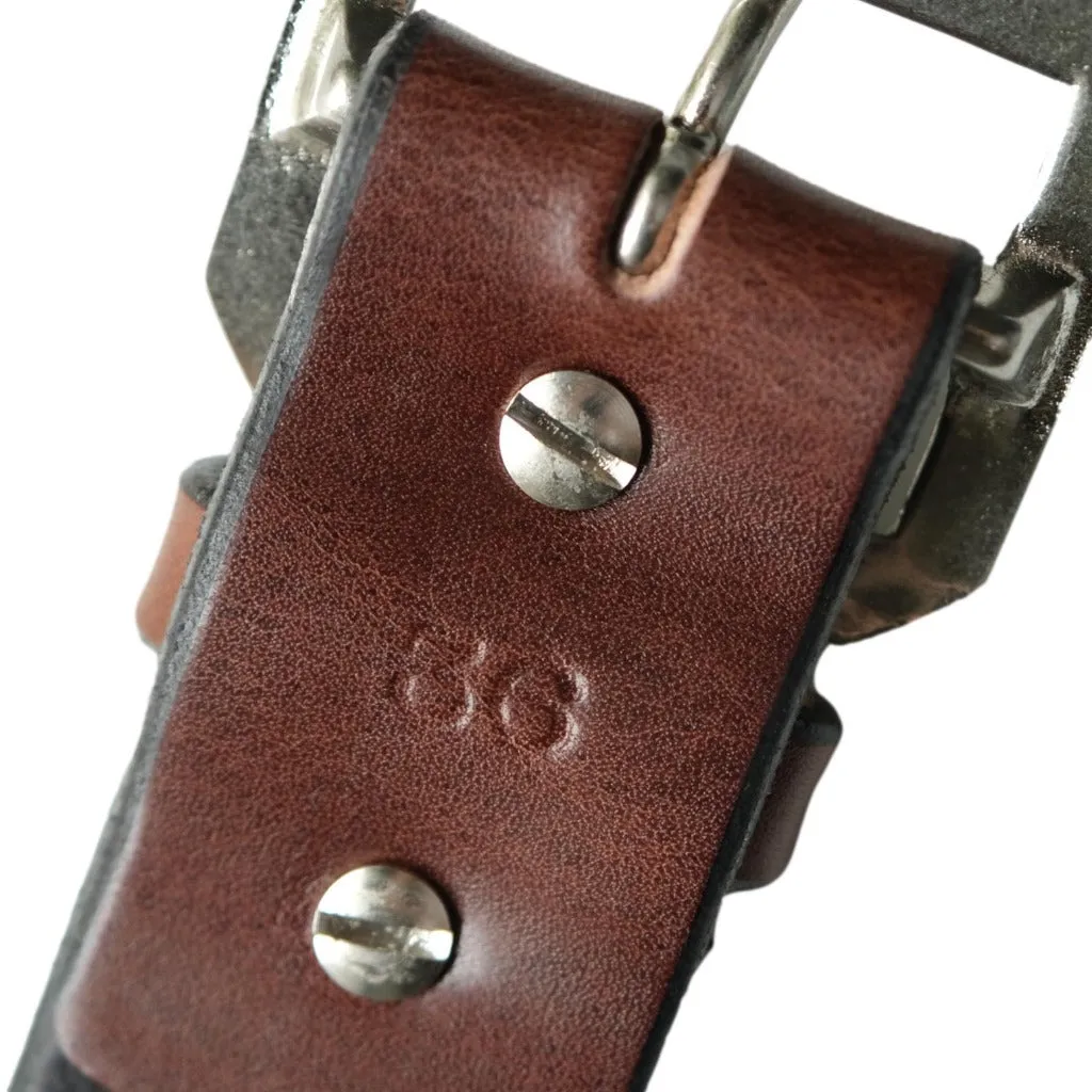 Inception Saddle Leather Garrison Belt (Brown) sold by Okayama Denim product image thumbnail 4